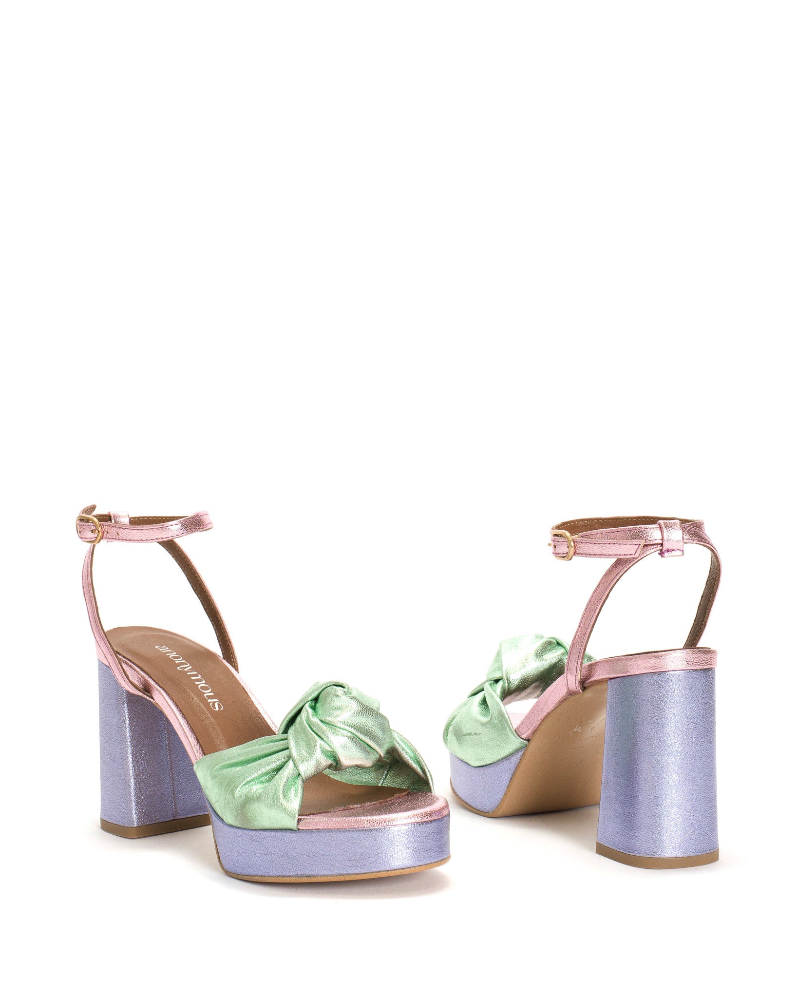 Aliza 70 platform Metallic goat Pastel purple mix - Anonymous Copenhagen