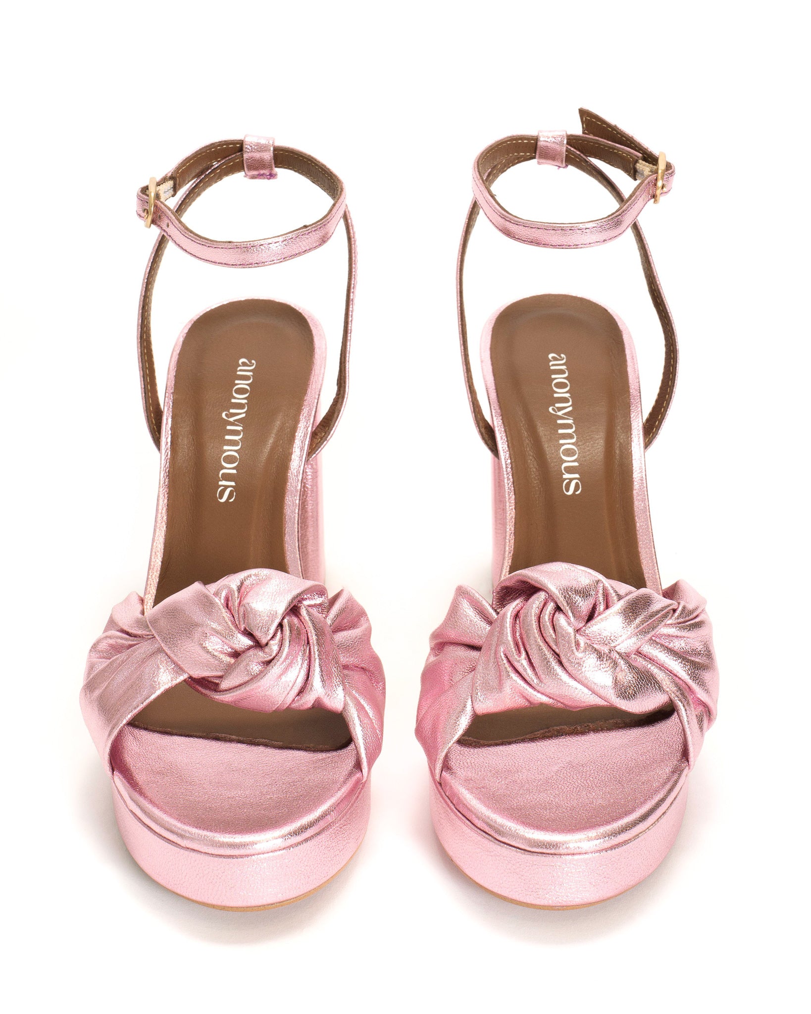 Aliza 85 platform Metallic goat Baby pink - Anonymous Copenhagen