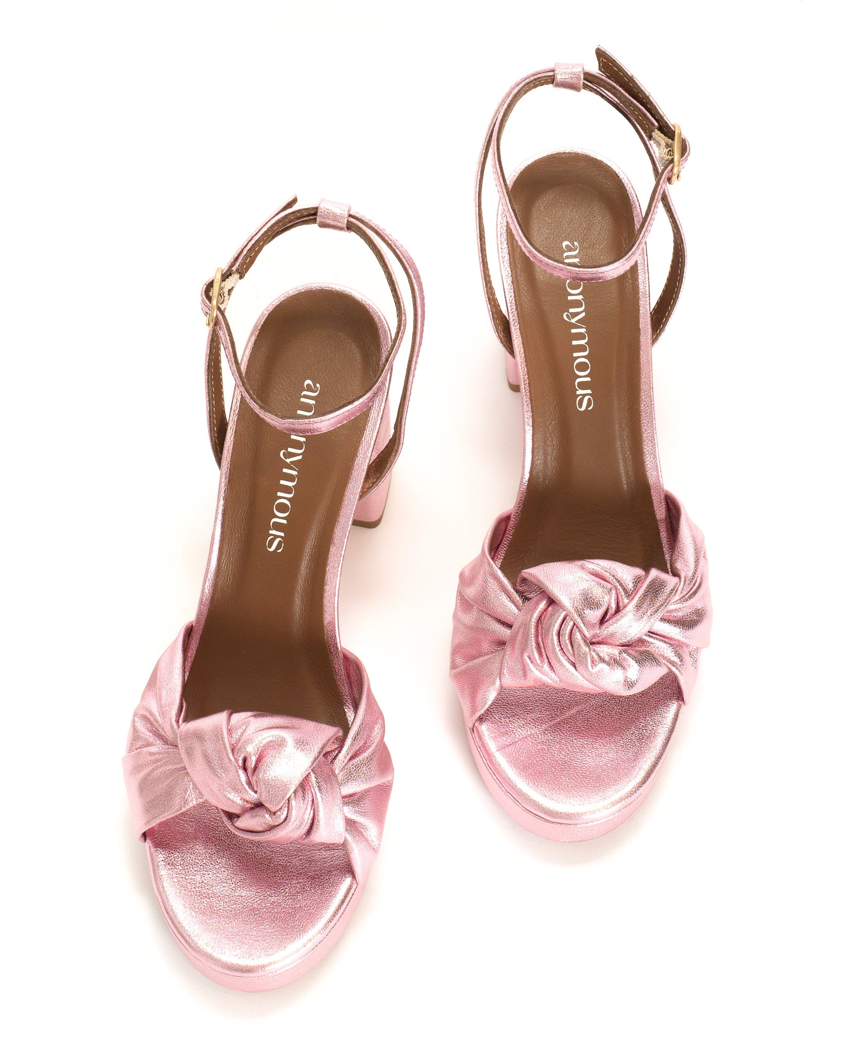 Aliza 85 platform Metallic goat Baby pink - Anonymous Copenhagen