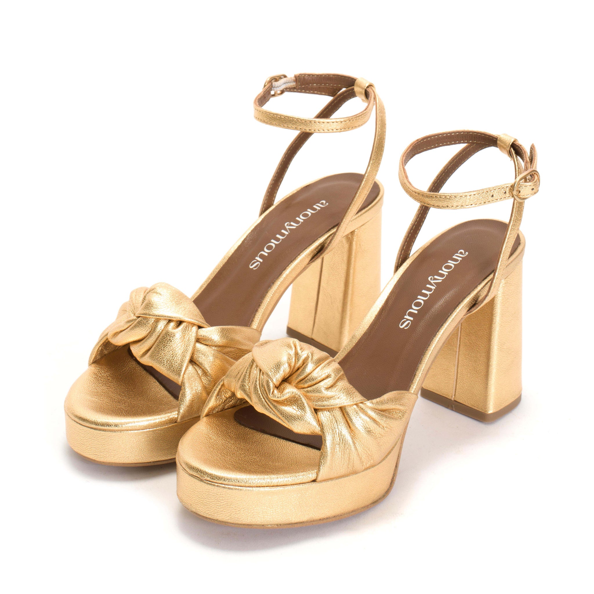 Aliza 70 platform Metallic goat Gold - Anonymous Copenhagen