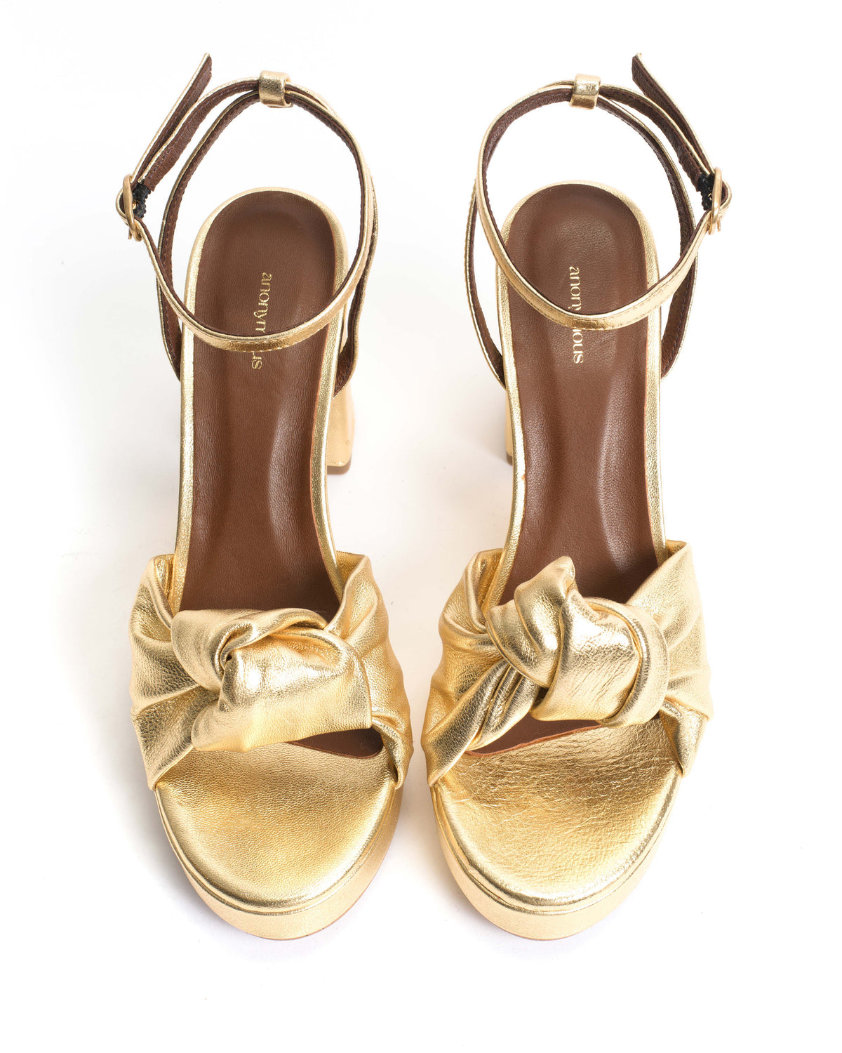 Aliza 85 platform Metallic goat Gold