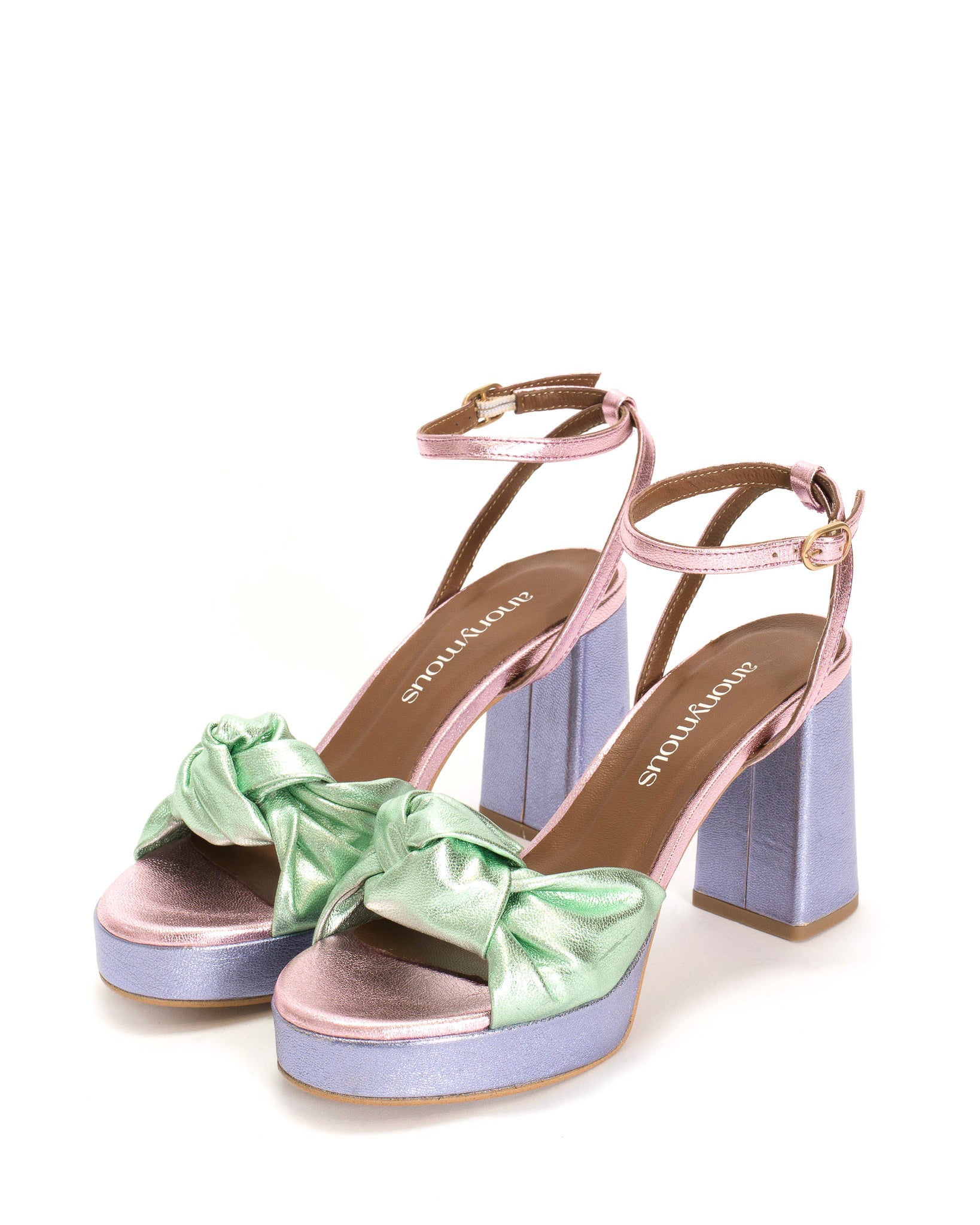Aliza 85 platform Metallic goat Pastel purple mix - Anonymous Copenhagen
