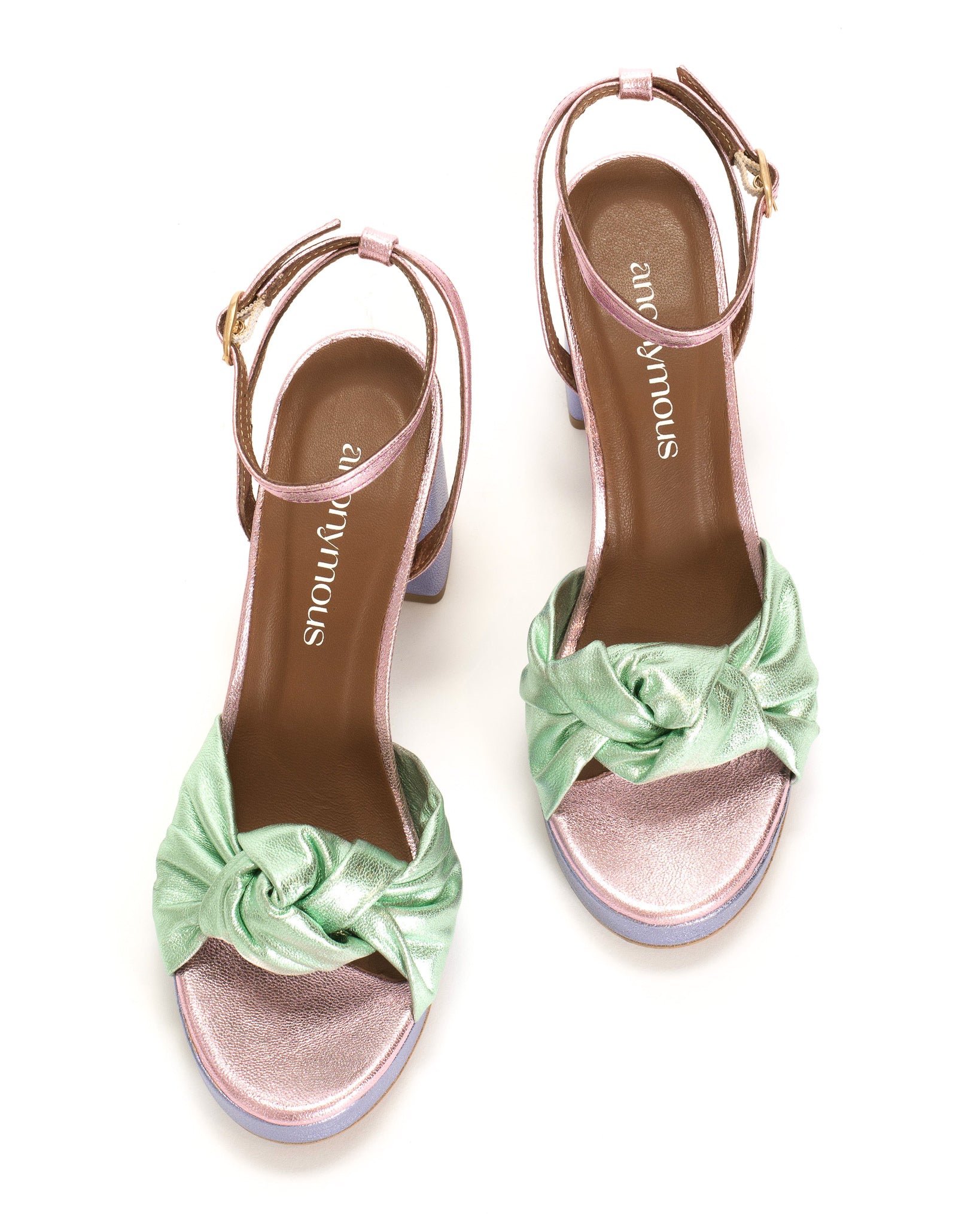 Aliza 85 platform Metallic goat Pastel purple mix - Anonymous Copenhagen