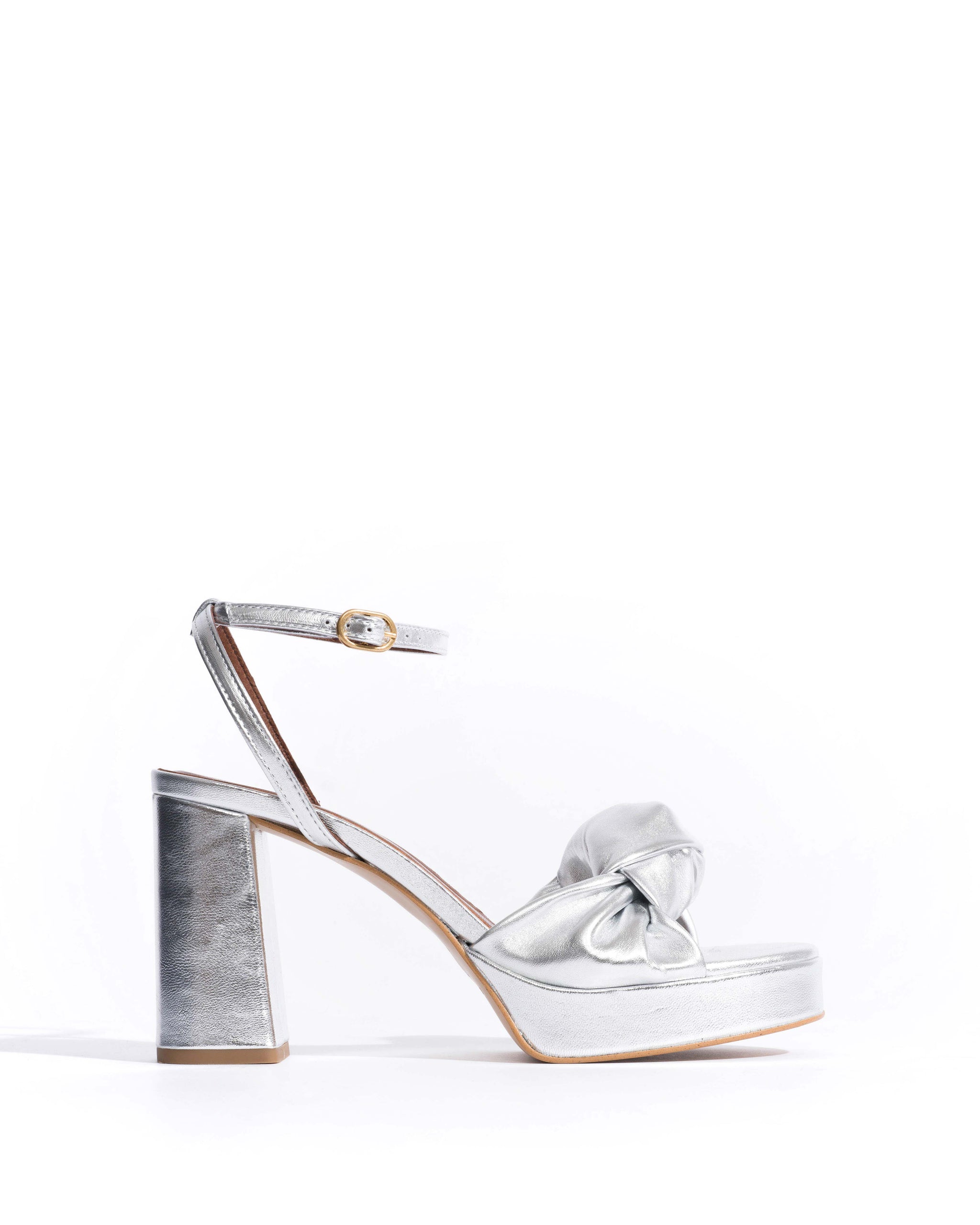Aliza 85 platform Metallic goat Silver - 