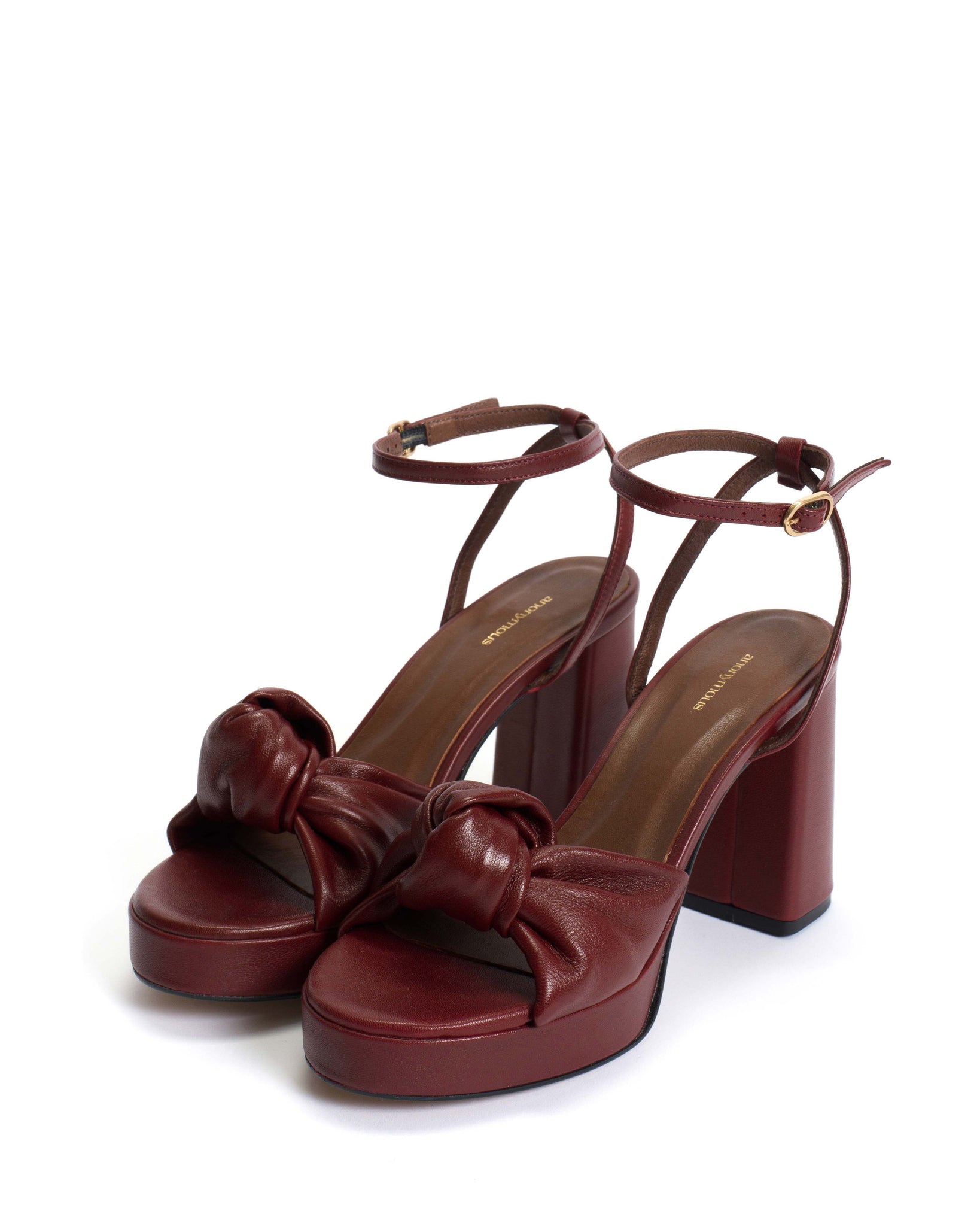 Aliza 85 platform Shiny lamb Pomegranate - Anonymous Copenhagen