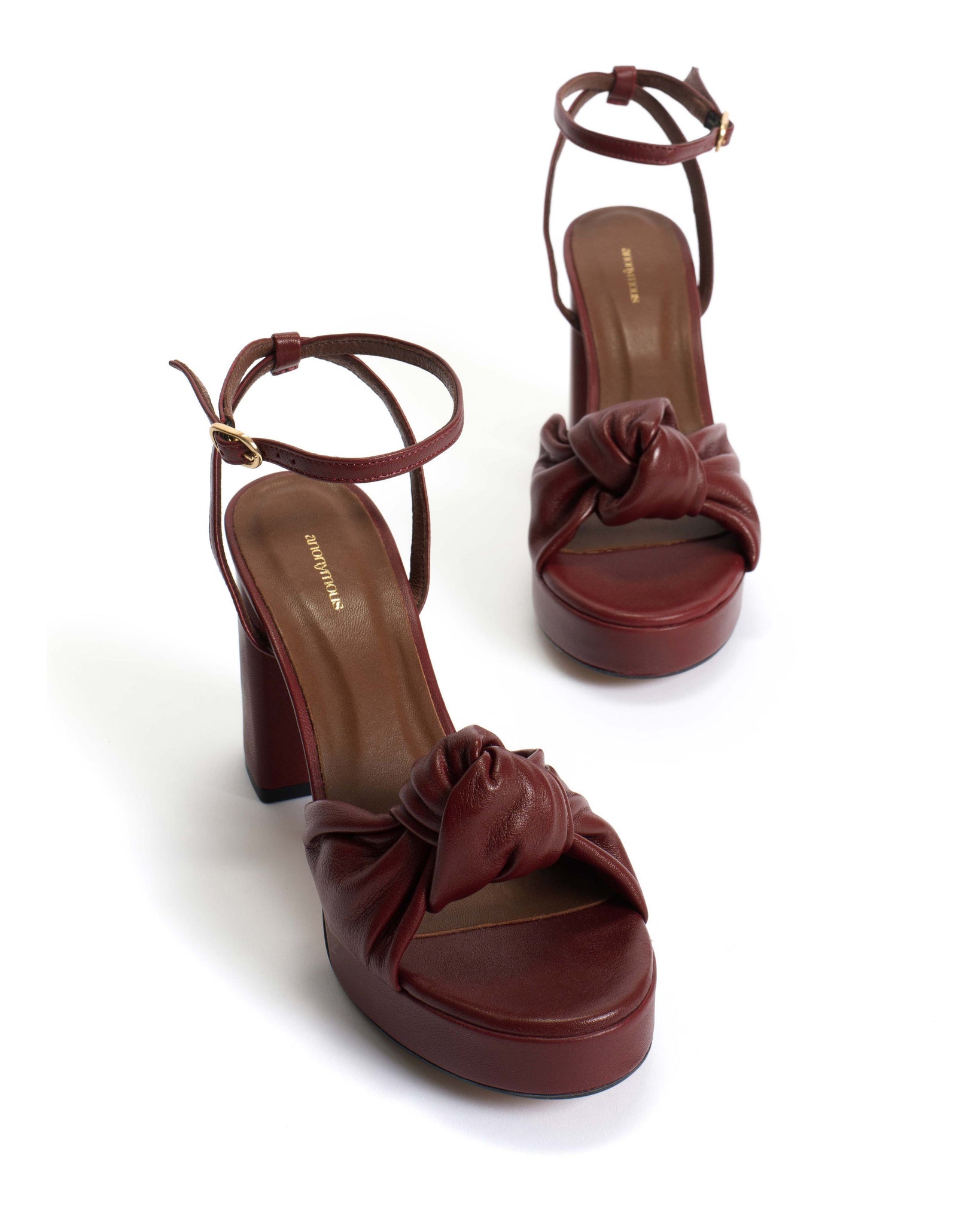 Aliza 85 platform Shiny lamb Pomegranate - Anonymous Copenhagen