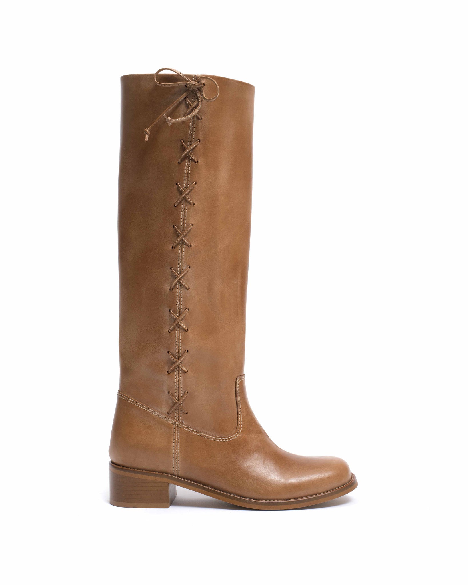 Dico Ann Side laces Escovado Dark tan - Anonymous Copenhagen