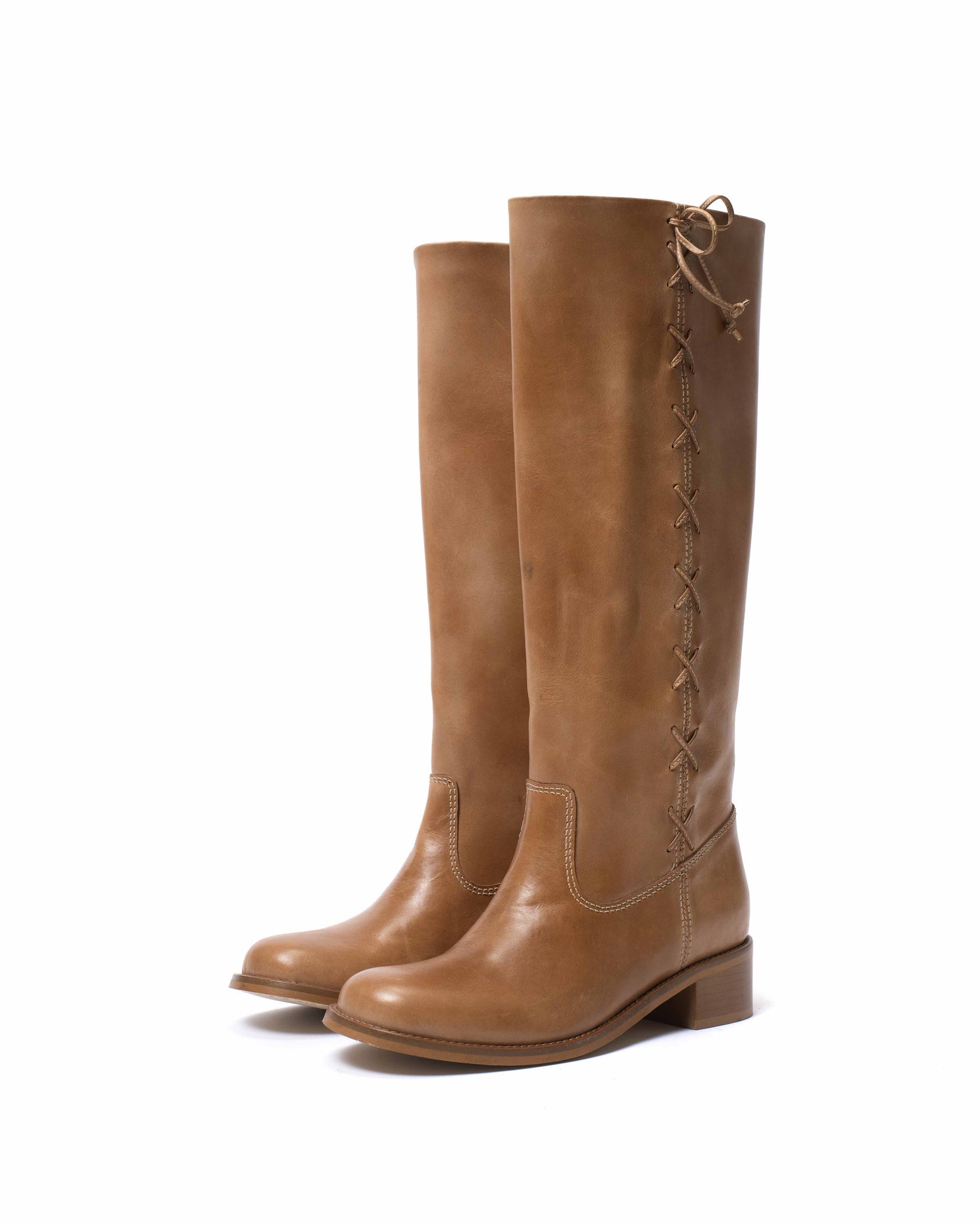 Dico Ann Side laces Escovado Dark tan - Anonymous Copenhagen