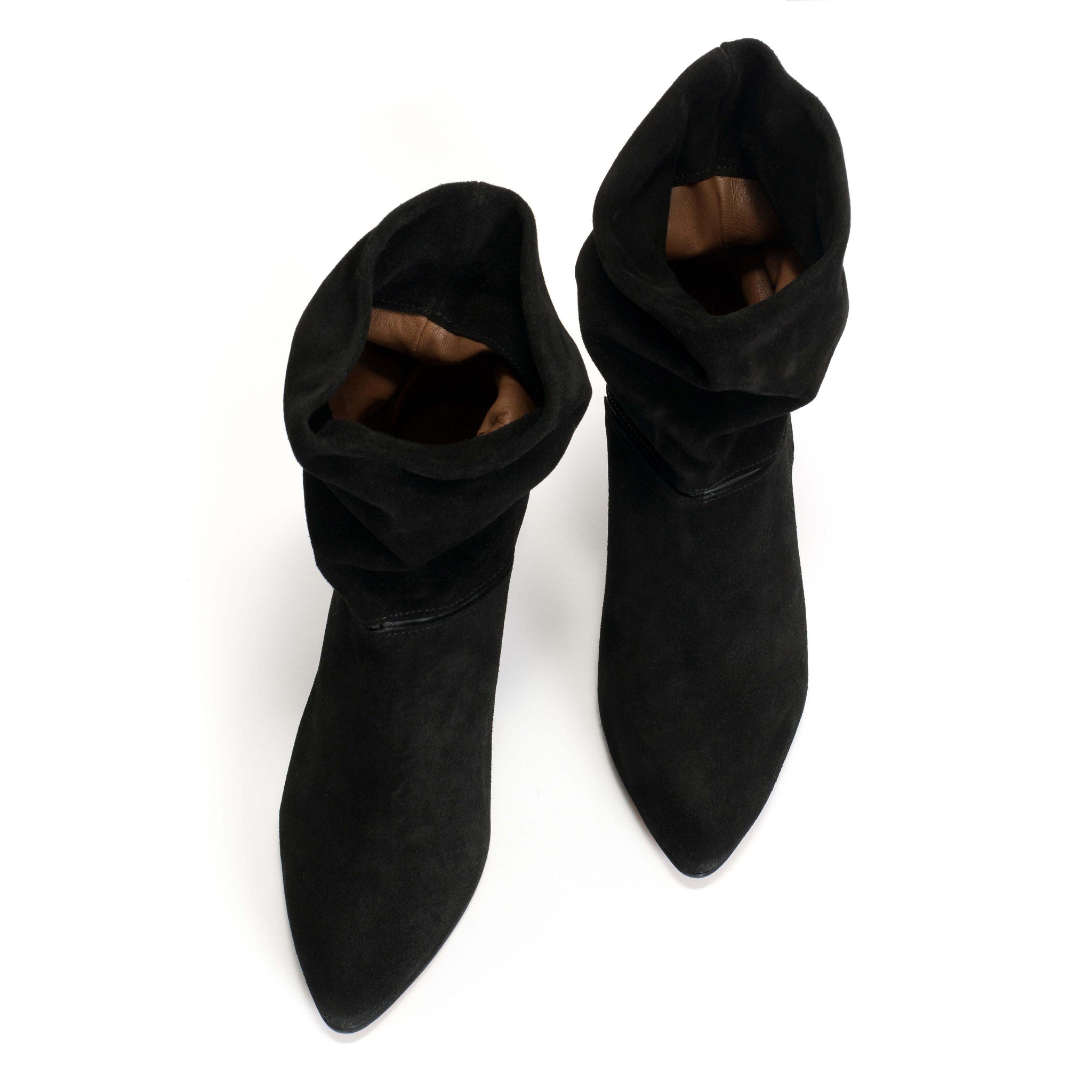 Jassi 50 Stiletto Calf suede & sleek leather Black - Anonymous Copenhagen