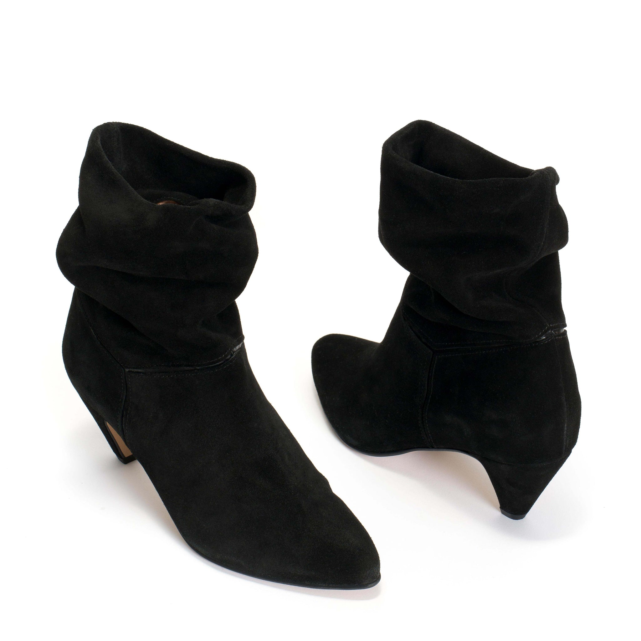 Jassi 50 Stiletto Calf suede & sleek leather Black - Anonymous Copenhagen