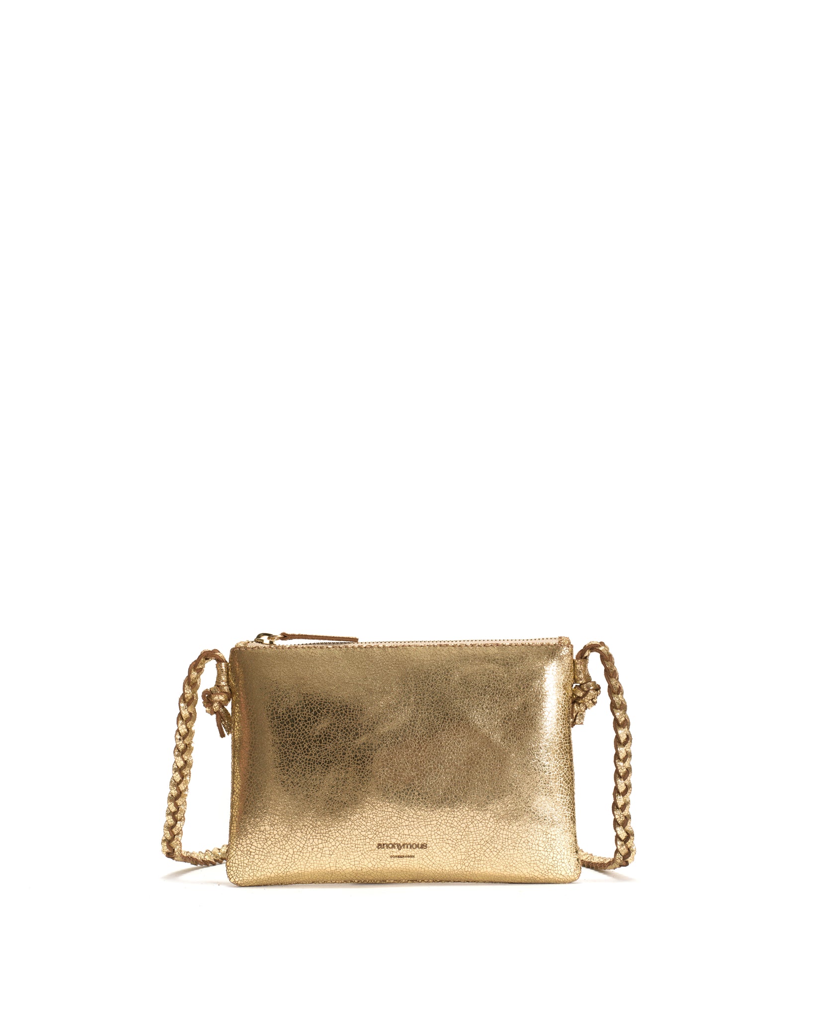 Thinna clutch Crackled metallic goat Gold - Anonymous Copenhagen