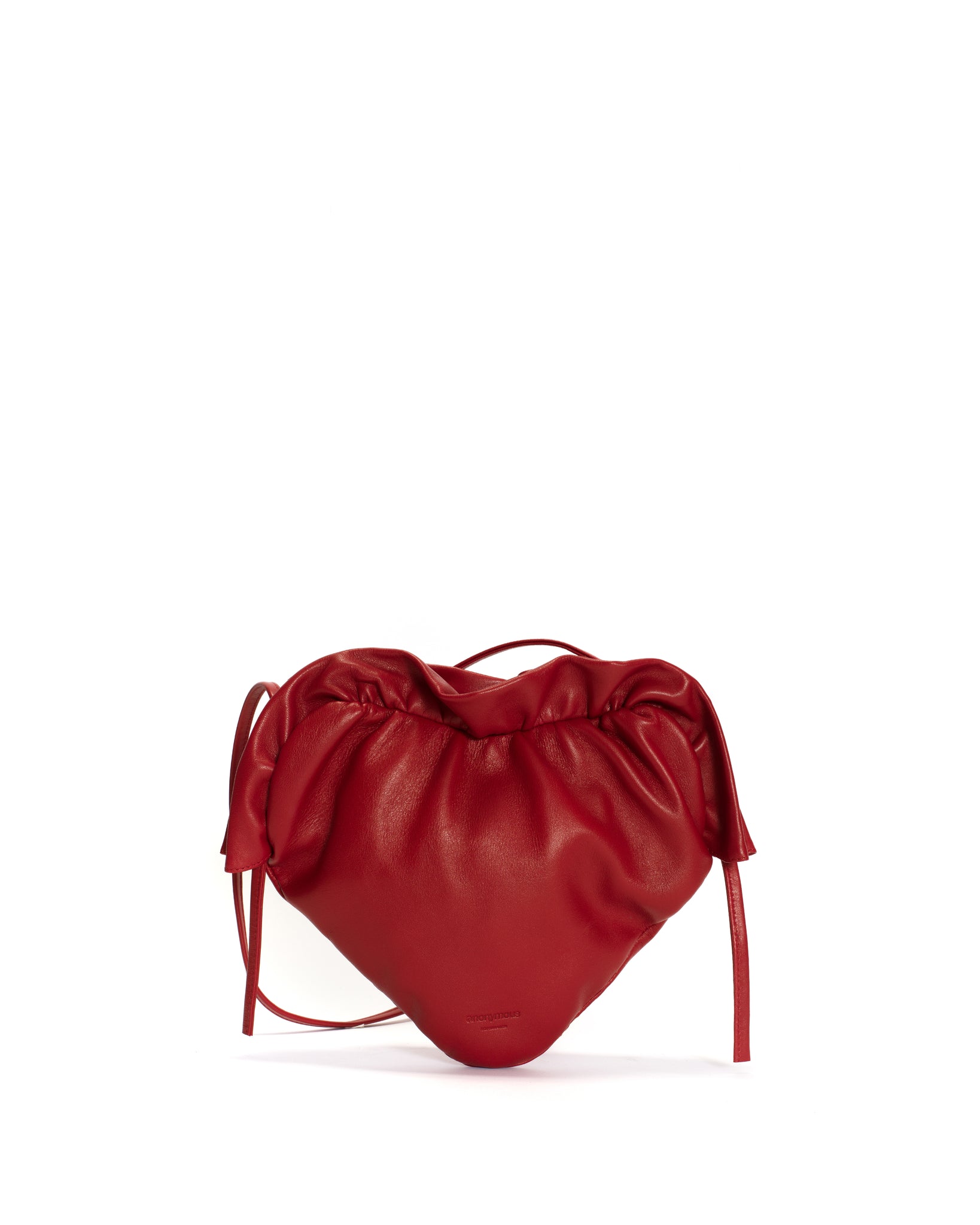 Zally heart bag Shiny lamb Ruby red - Anonymous Copenhagen