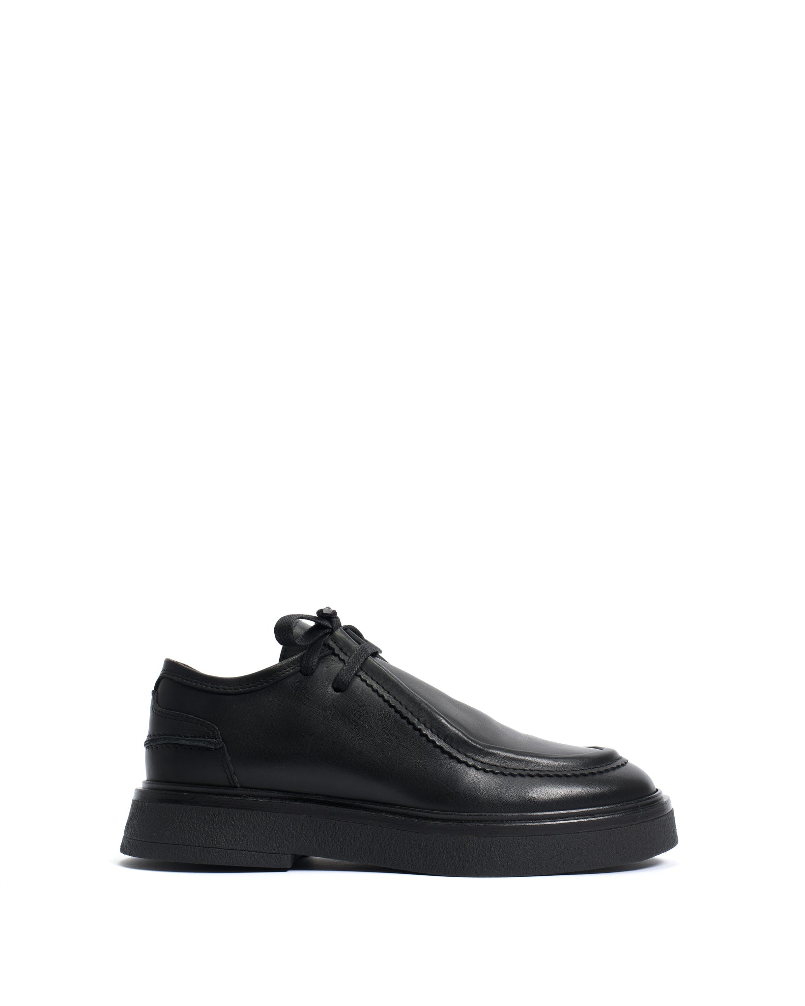 Chez flat platform Vegetable tanned calf & Sole Black & black - Anonymous Copenhagen