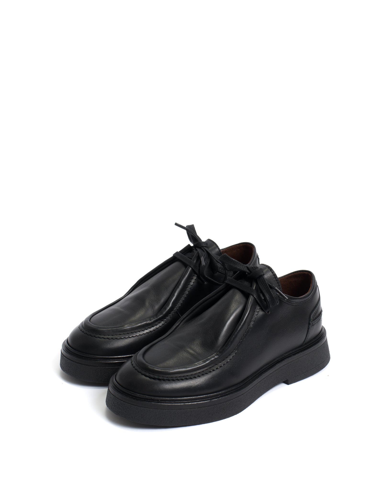 Chez flat platform Vegetable tanned calf & Sole Black & black - Anonymous Copenhagen