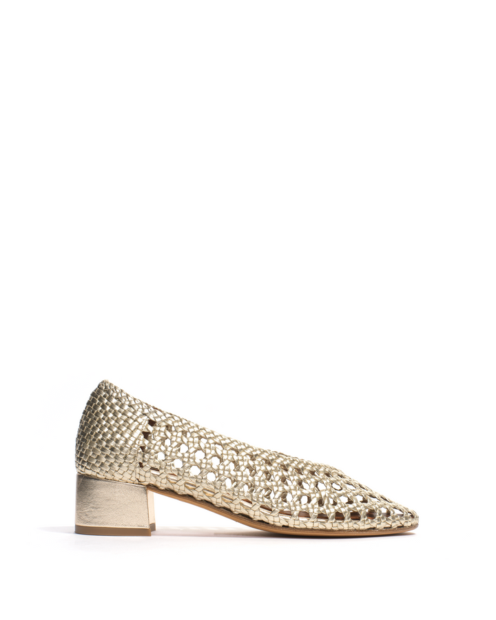 anonymous copenhagen Sessi 40 Hand-braided leather Champagne