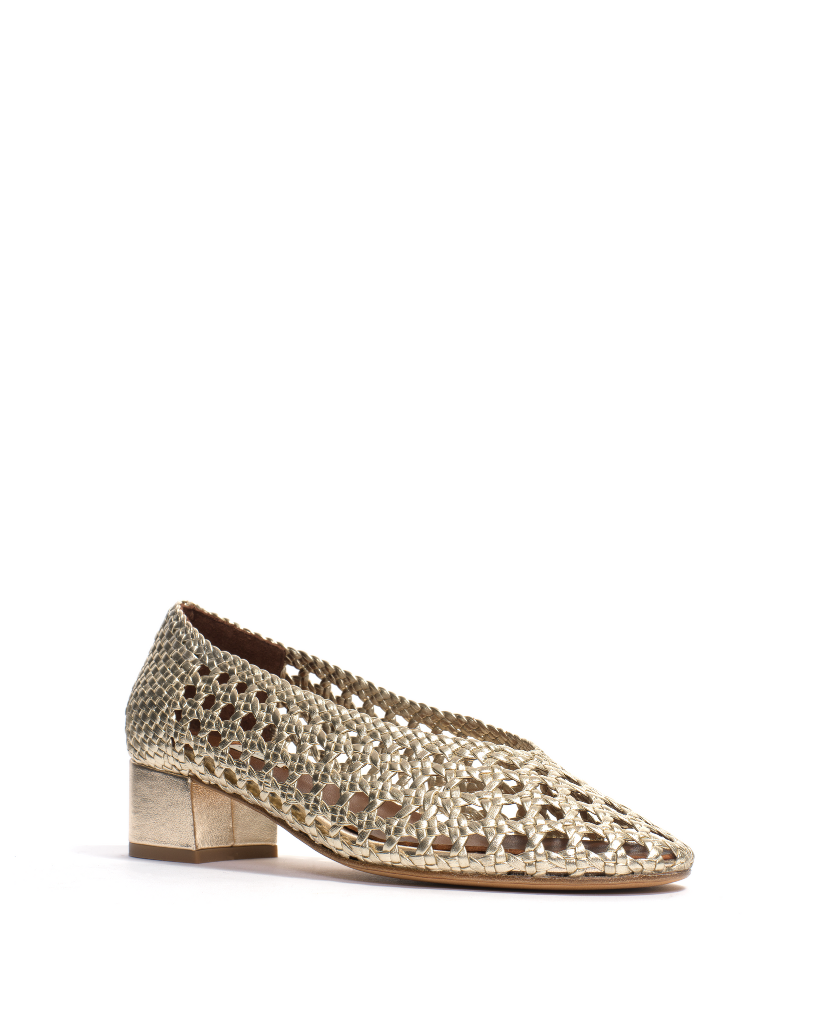 Sessi 40 Hand-braided leather Champagne - Anonymous Copenhagen
