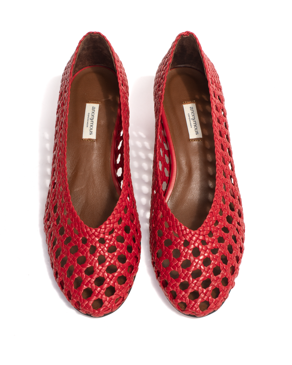 Sessi 40 hand-braided Hand-braided leather Ruby red