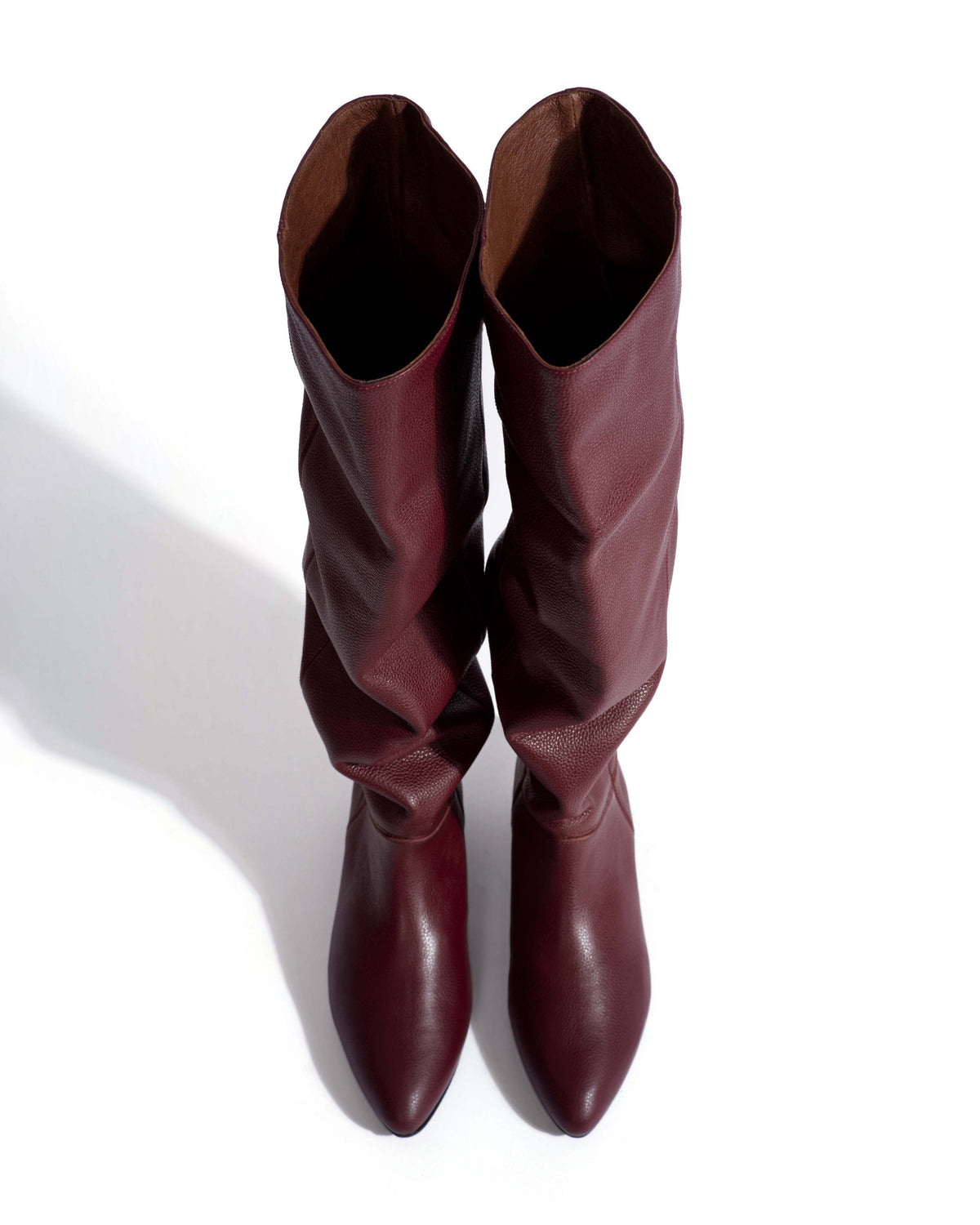 Jadah 20 Pebbled soft calf & suede leather Pomegranate