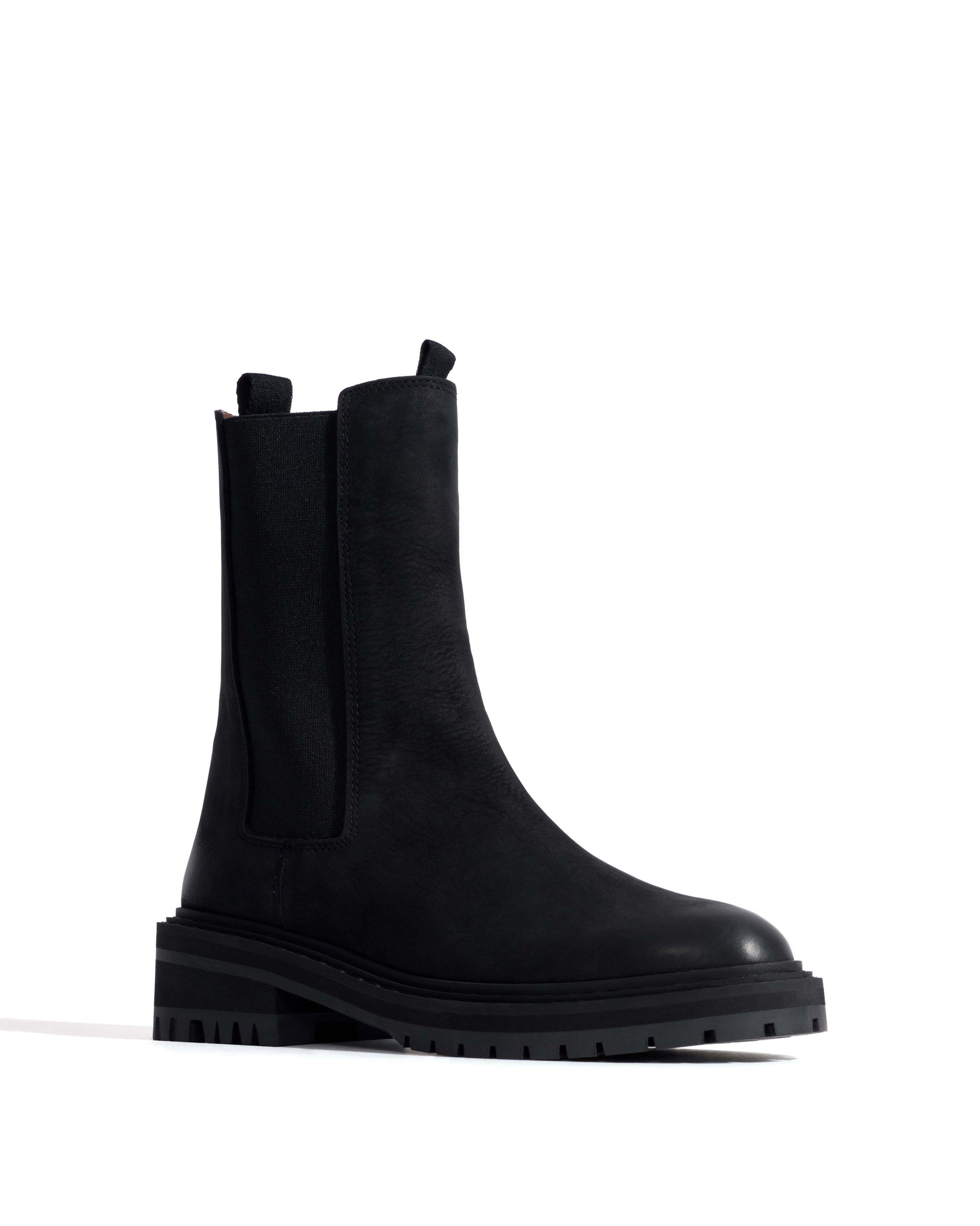 Haily high cut Soft nubuck calf Black