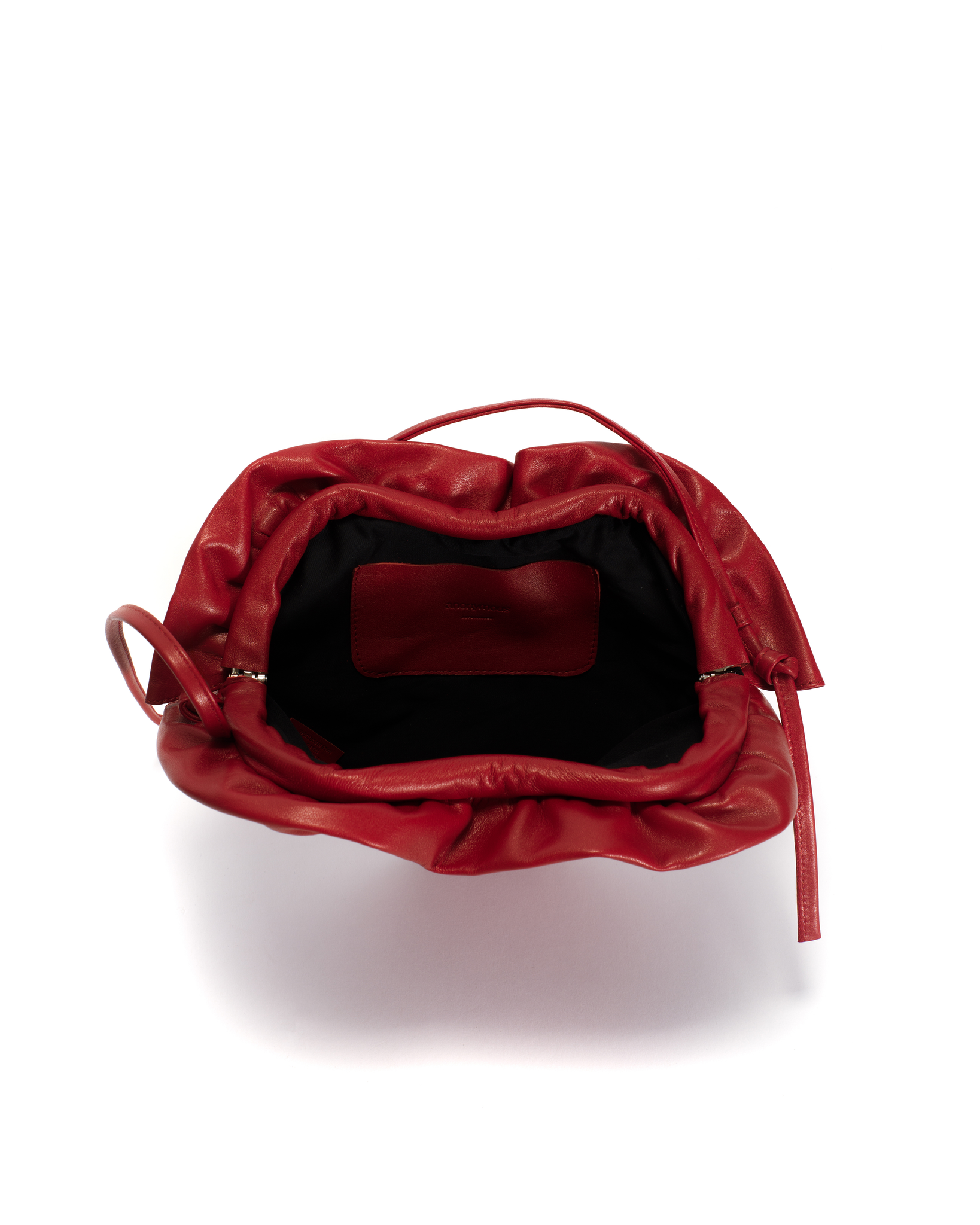 Zally heart bag Shiny lamb Ruby red - Anonymous Copenhagen