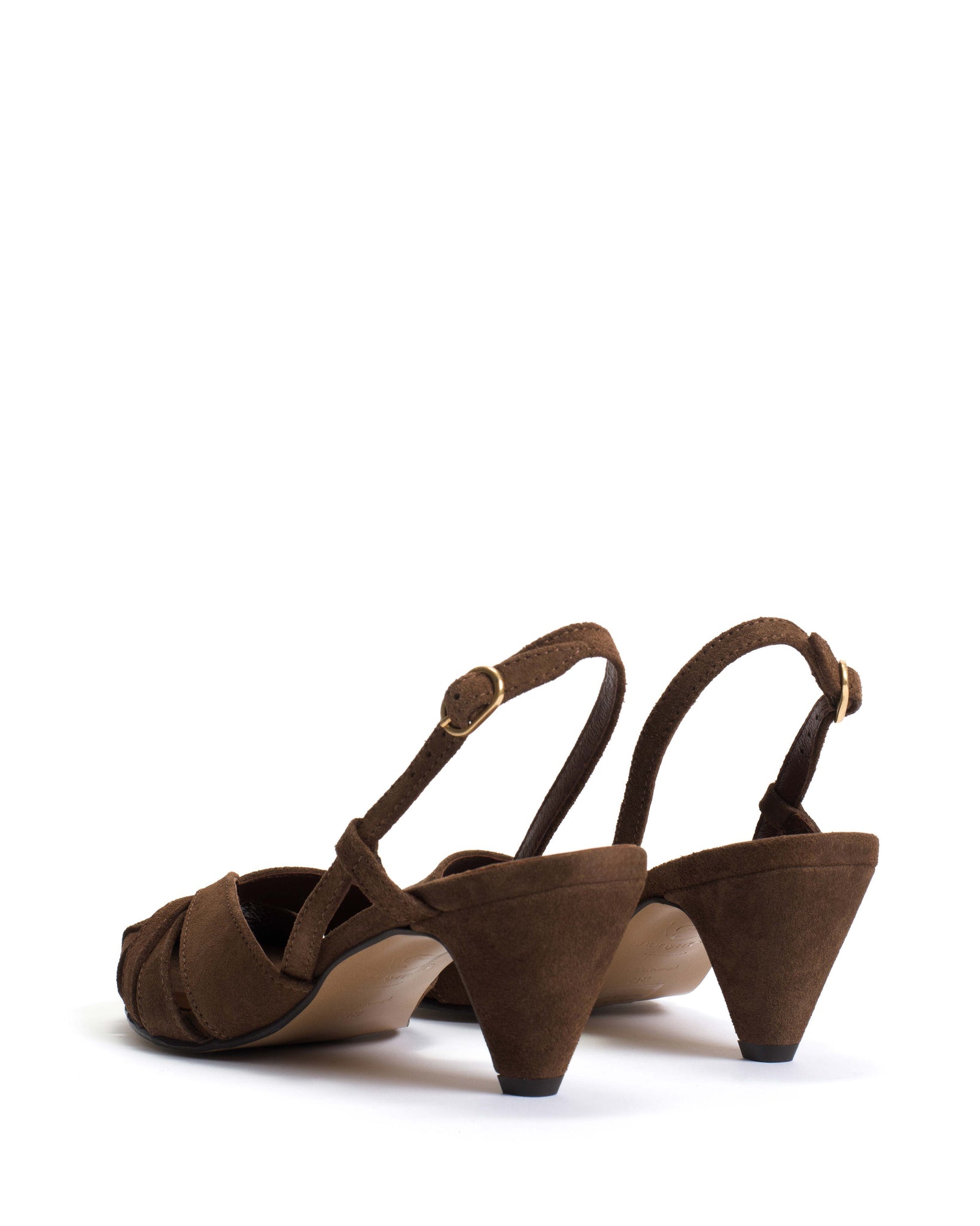 Banie 50 stiletto Calf suede Coconut - Anonymous Copenhagen