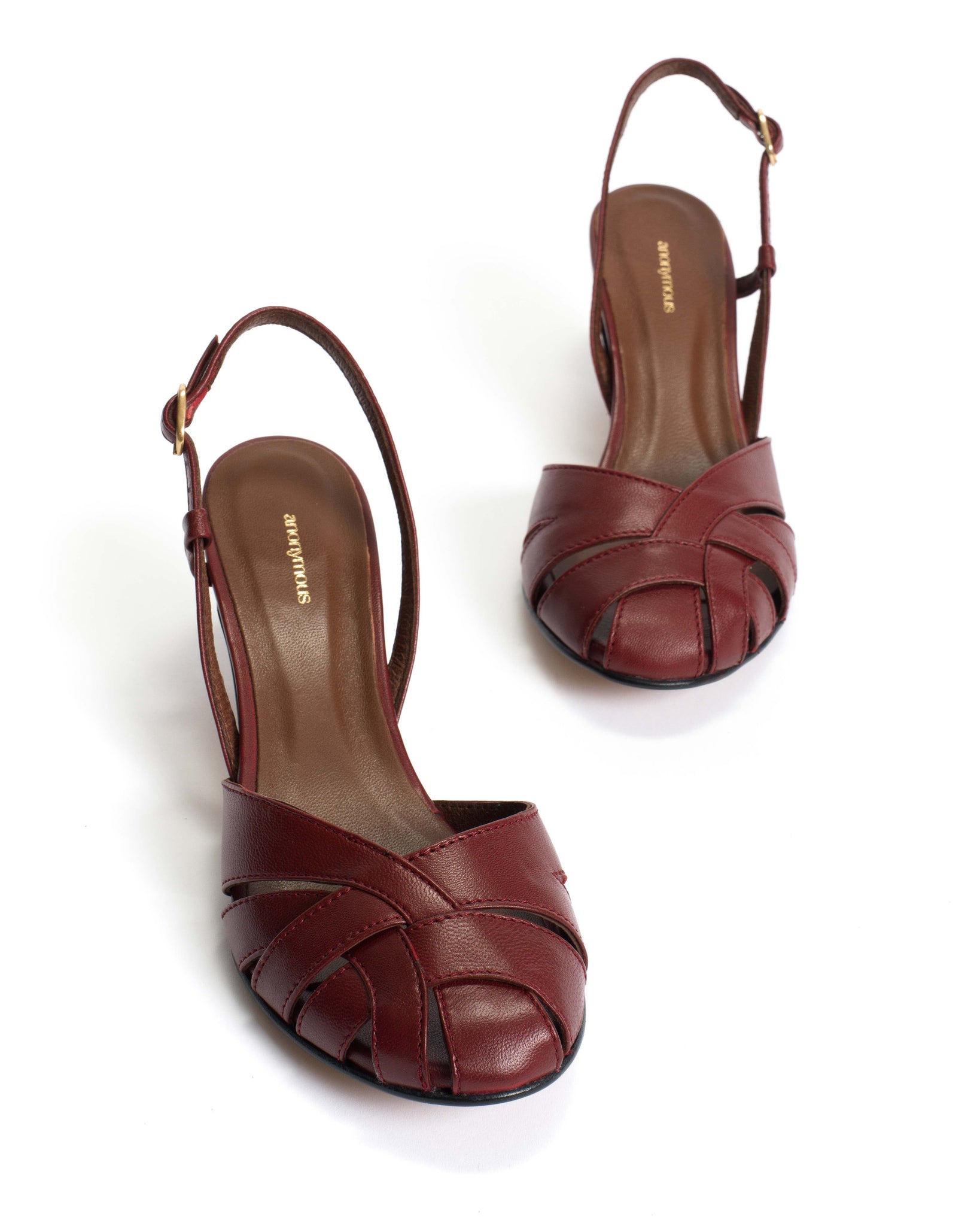 Banie 50 stiletto Shiny lamb Pomegranate - Anonymous Copenhagen