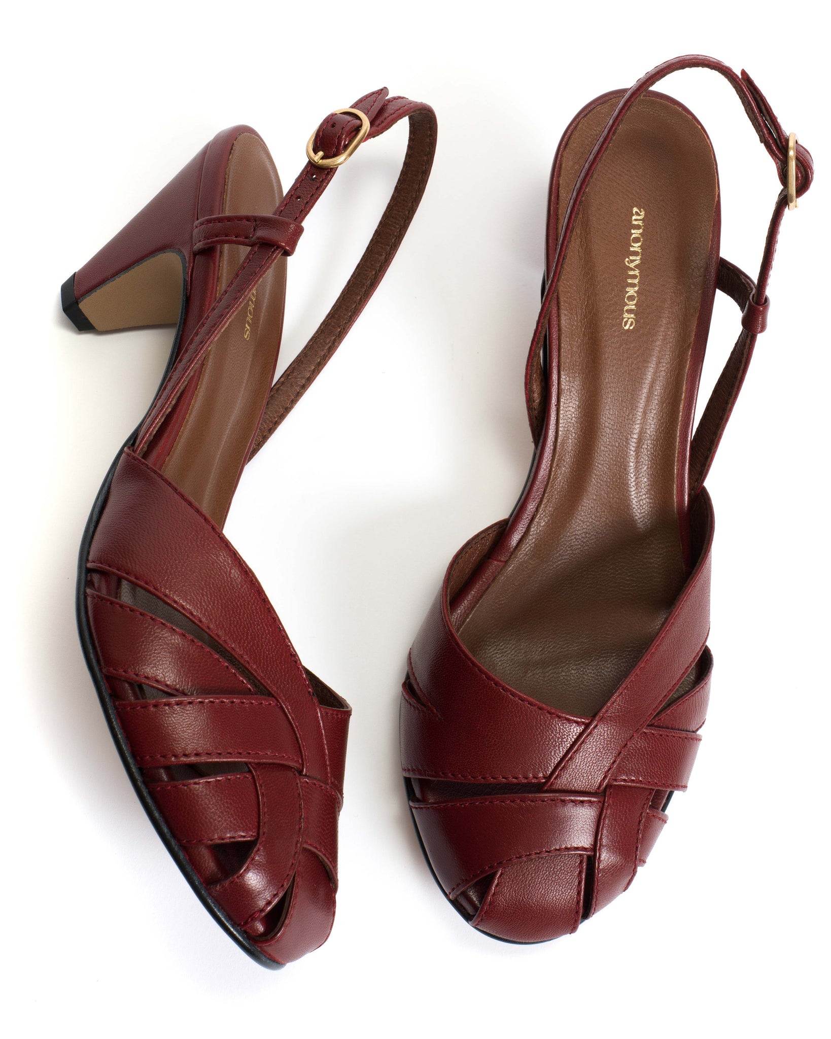 Banie 50 stiletto Shiny lamb Pomegranate - Anonymous Copenhagen