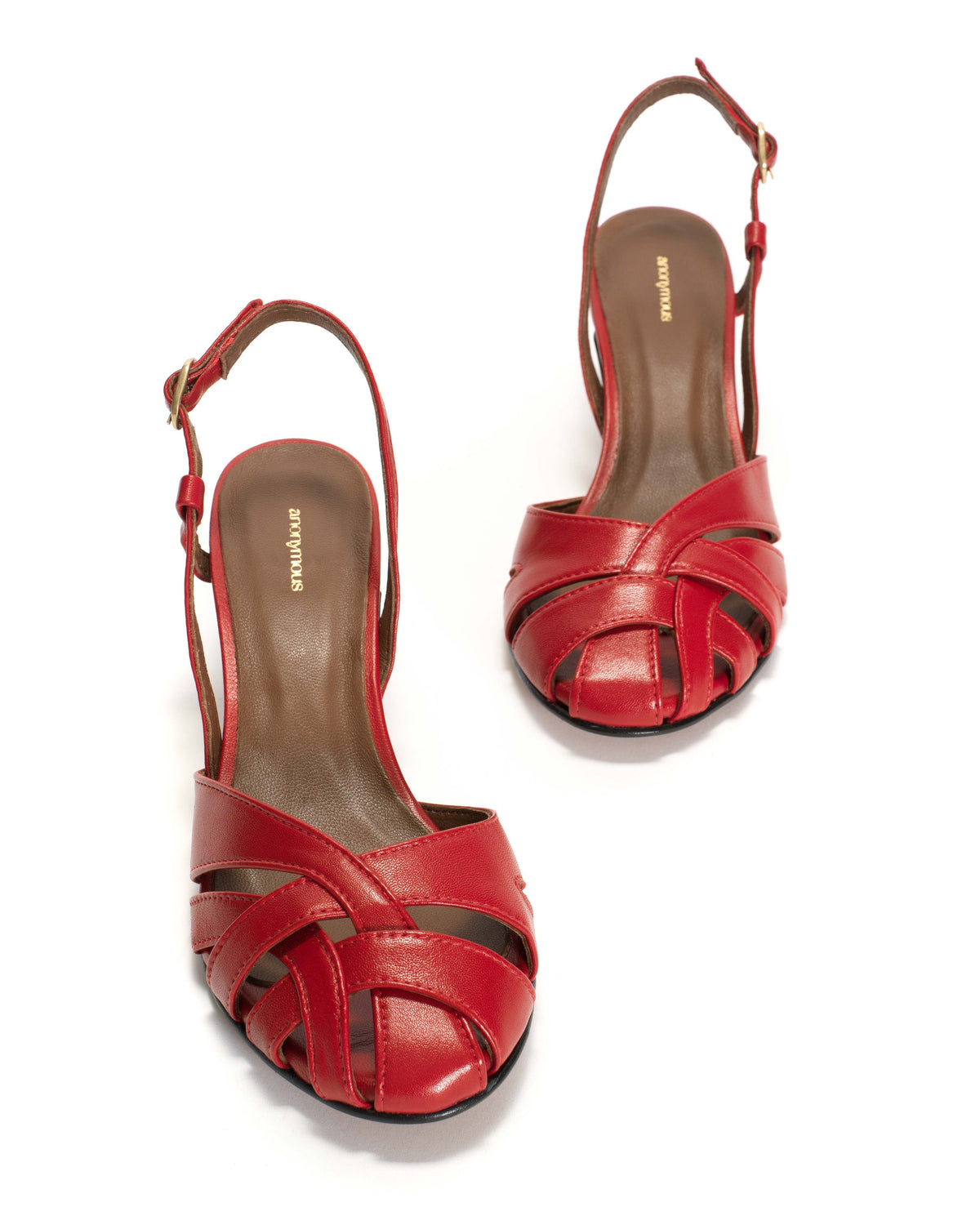 Banie 50 stiletto Shiny lamb Ruby red