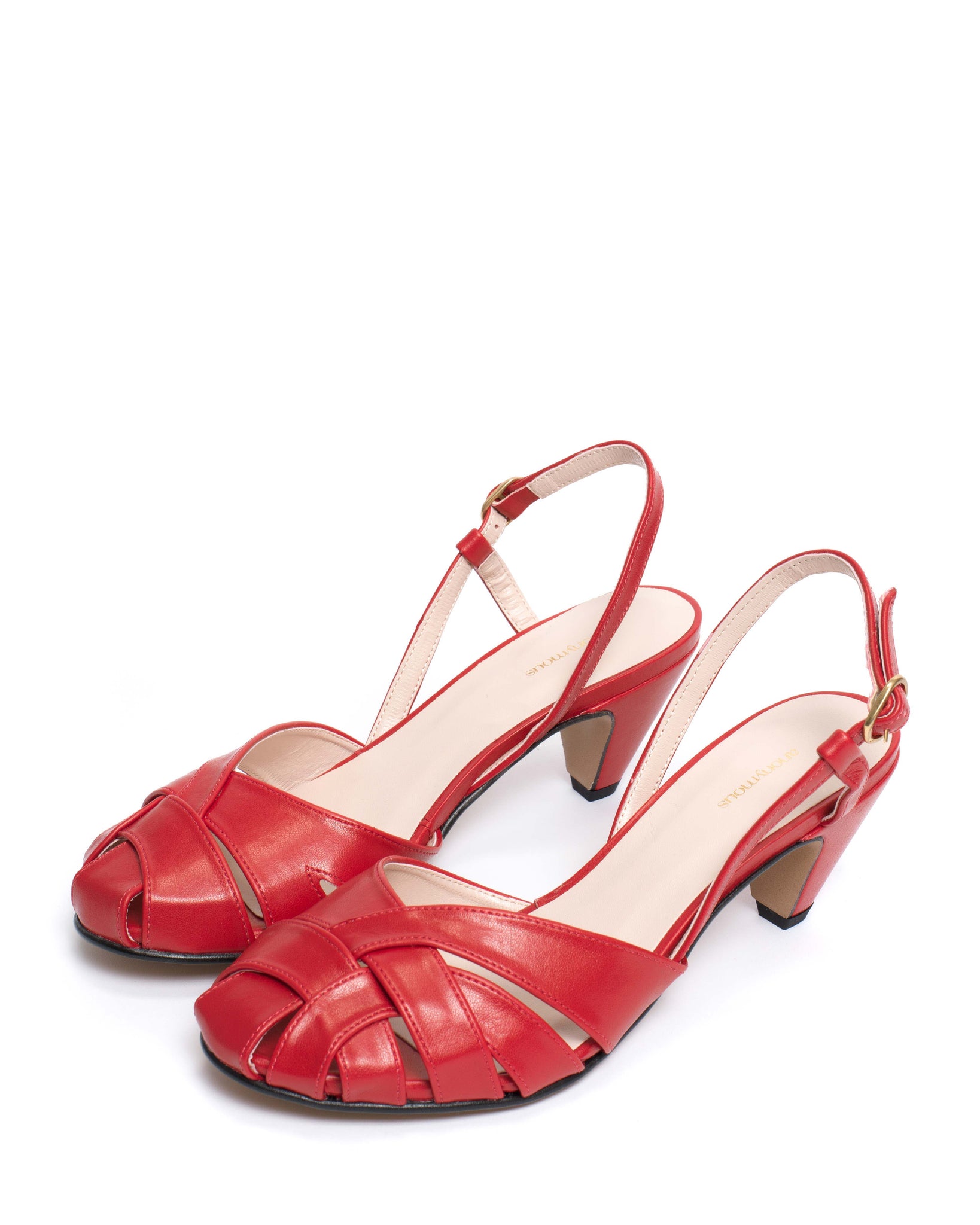 Banie 50 stiletto Soft vegan Ruby red - Anonymous Copenhagen