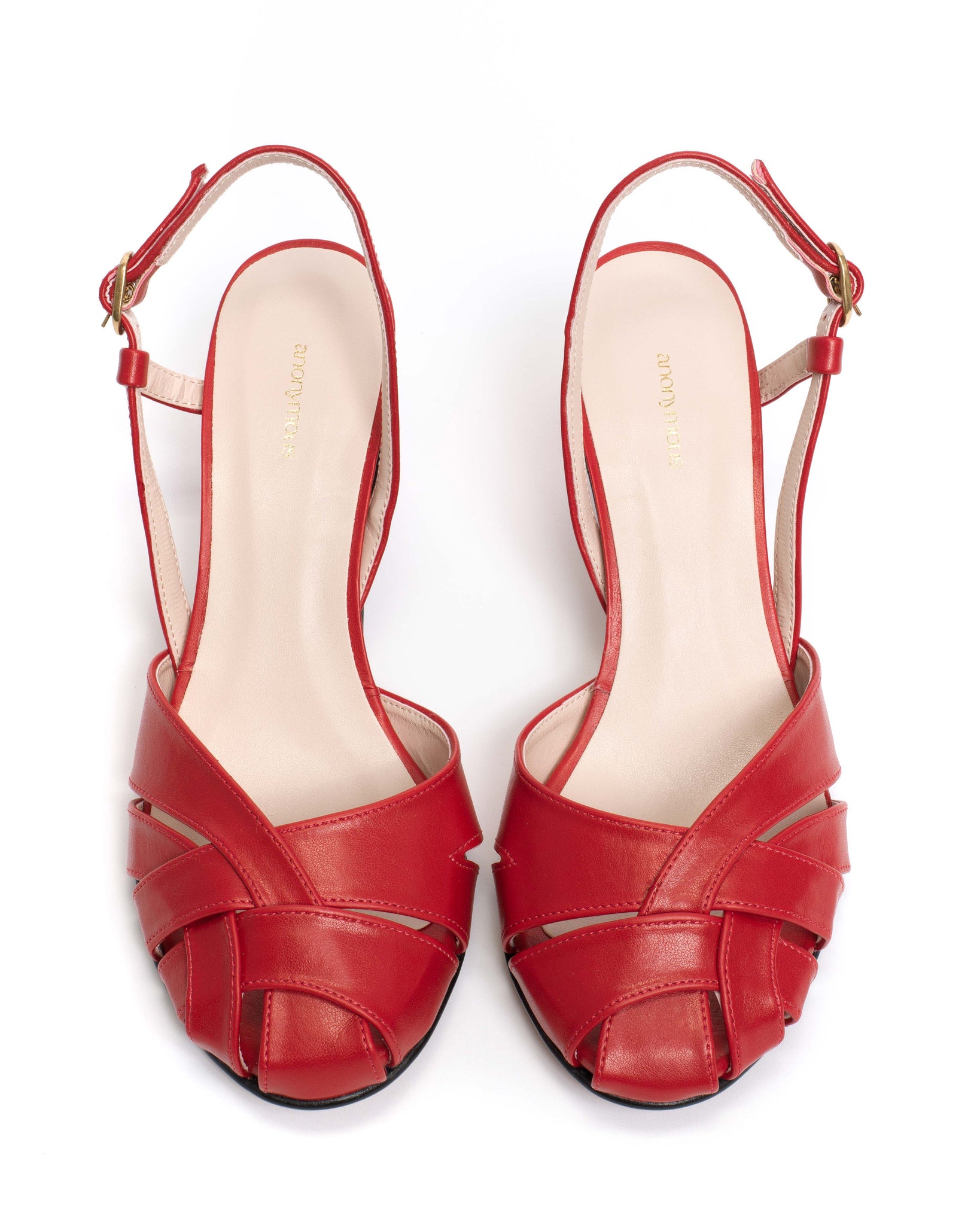 Banie 50 stiletto Soft vegan Ruby red - Anonymous Copenhagen