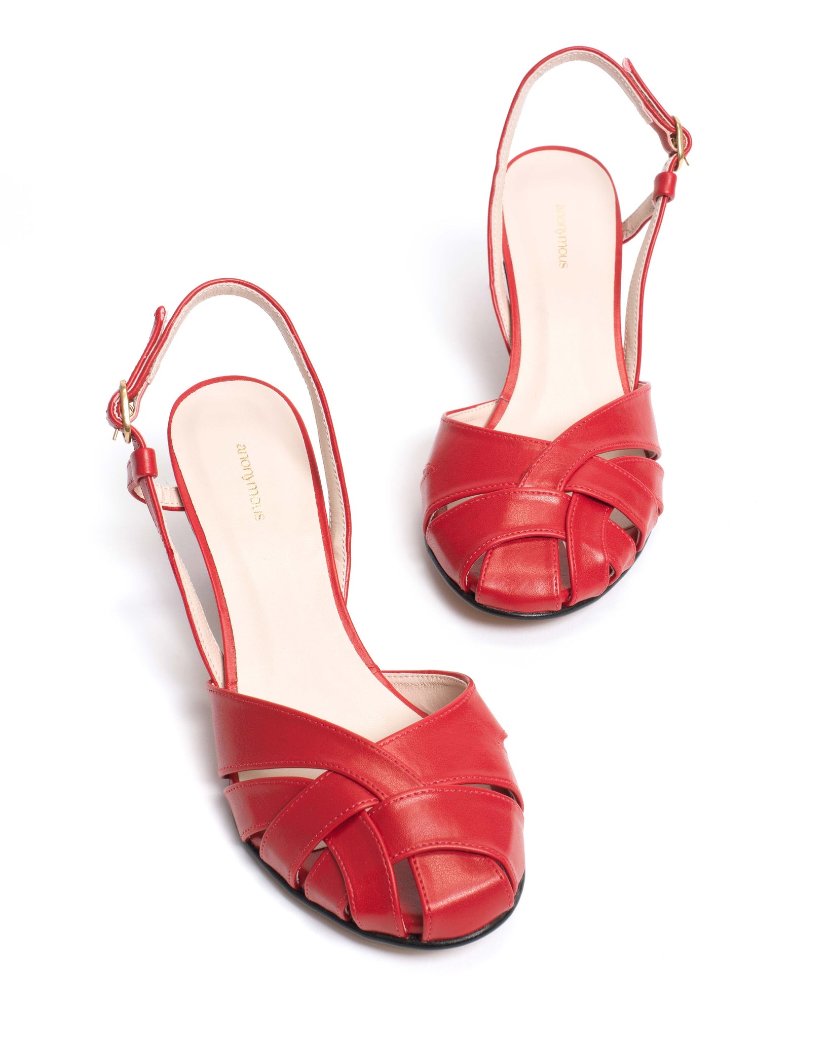 Banie 50 stiletto Soft vegan Ruby red - Anonymous Copenhagen