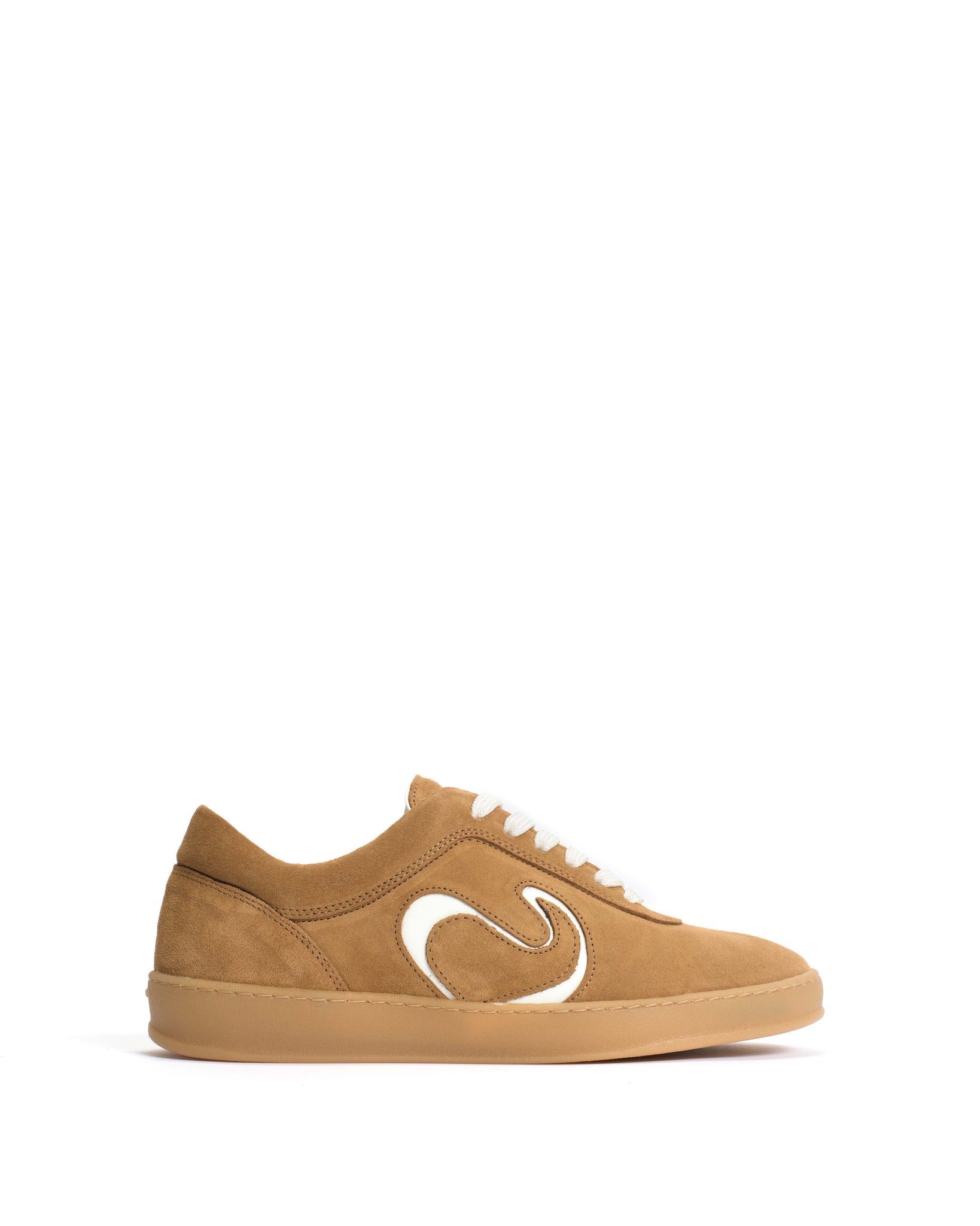 Blaire Calf suede & polished soft calf Bamboo brown & white sand - Anonymous Copenhagen