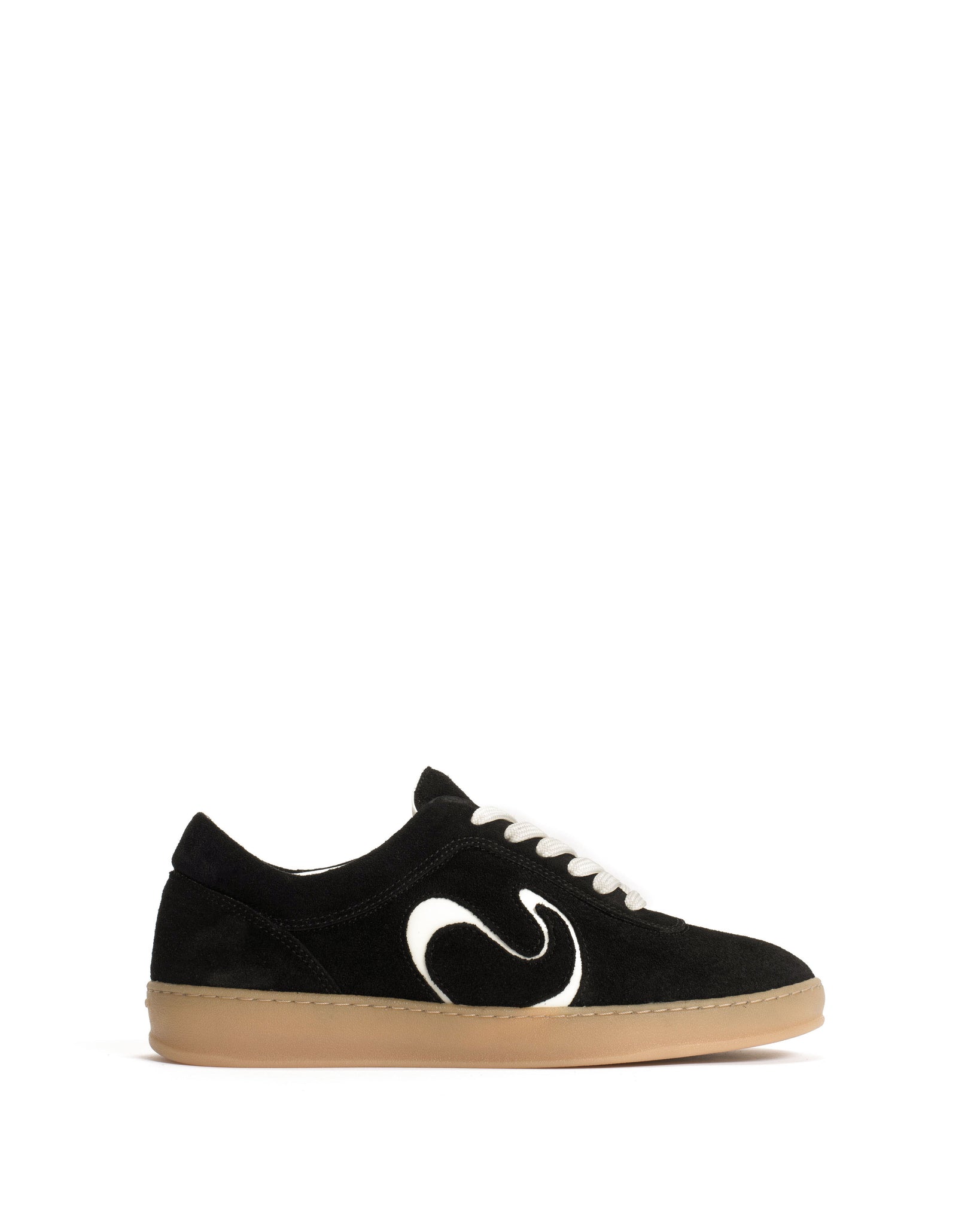 Blaire Calf suede & polished soft calf Black & white sand - Anonymous Copenhagen