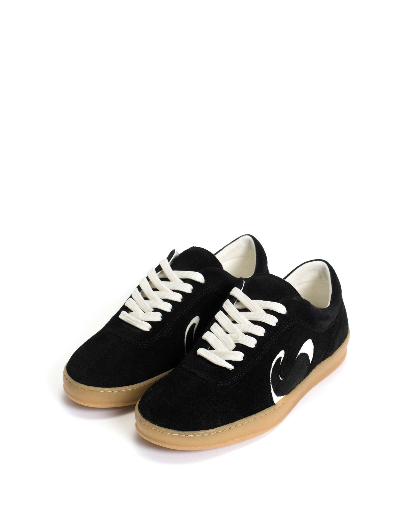 Blaire Calf suede & polished soft calf Black & white sand - Anonymous Copenhagen