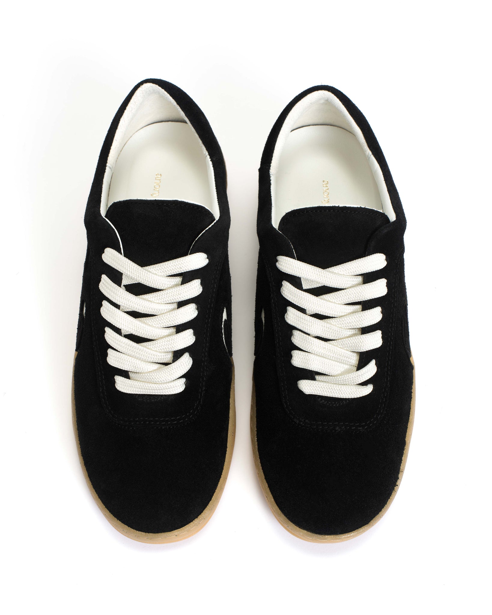 Blaire Calf suede & polished soft calf Black & white sand - Anonymous Copenhagen