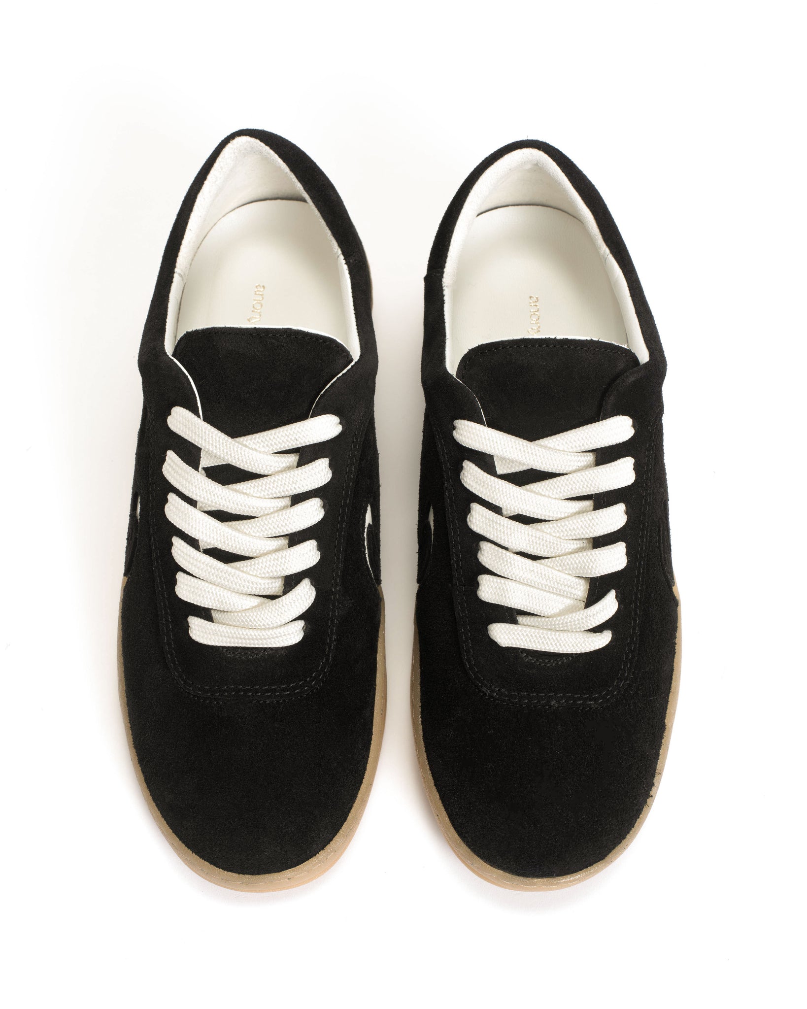 Blaire Calf suede & polished soft calf Black & white sand - Anonymous Copenhagen