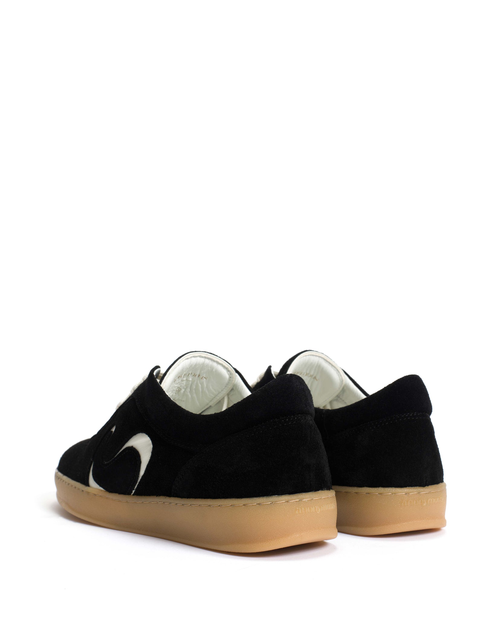 Blaire Calf suede & polished soft calf Black & white sand - Anonymous Copenhagen