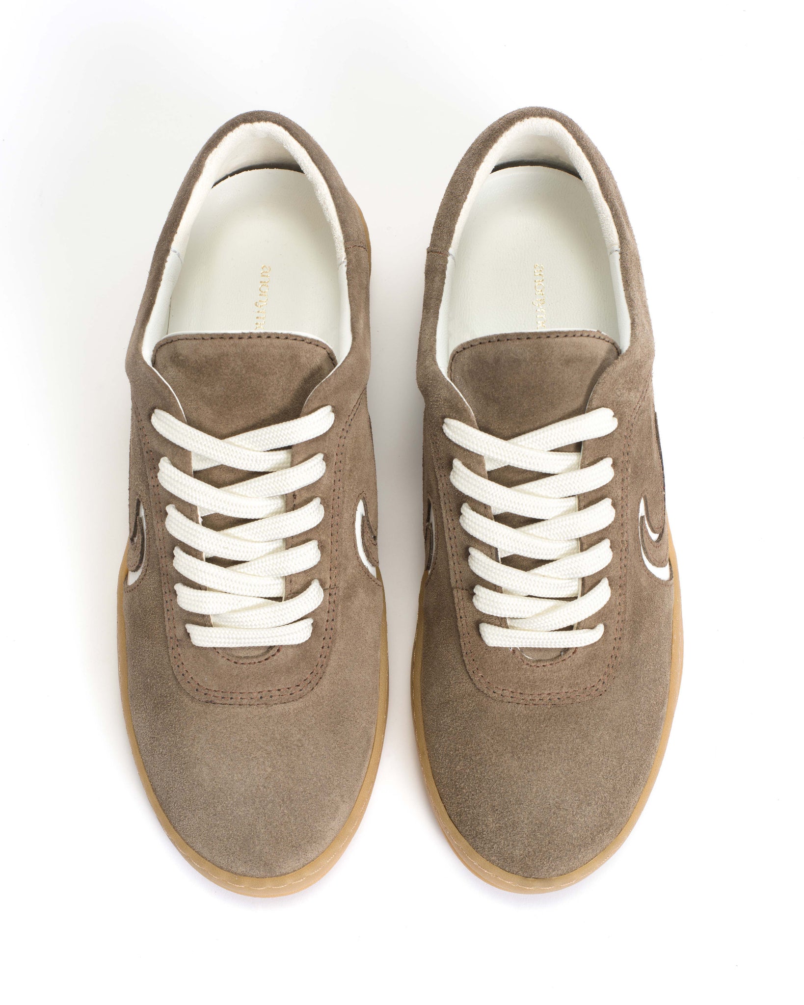 Blaire Calf suede & polished soft calf Mushroom & sand white - Anonymous Copenhagen
