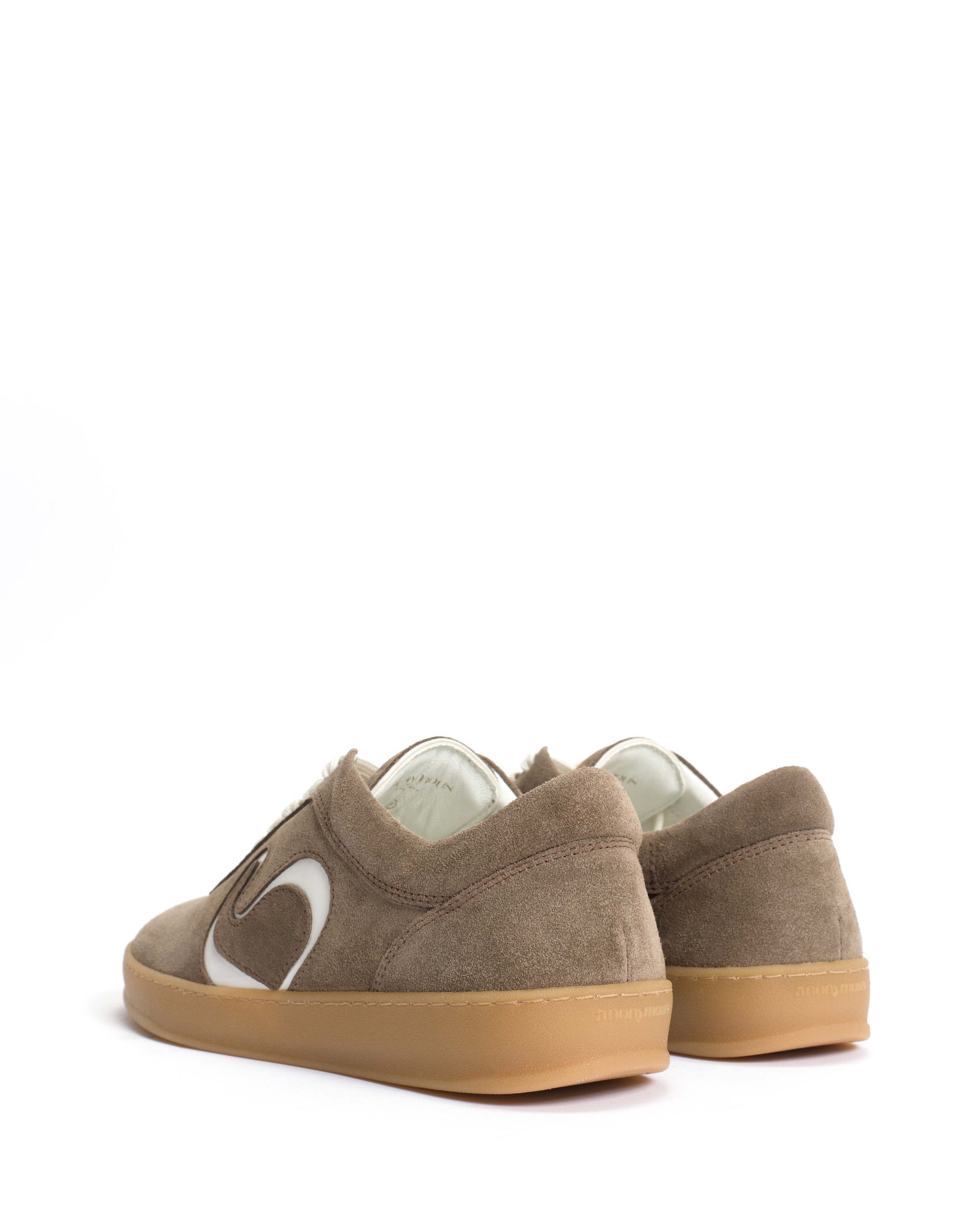 Blaire Calf suede & polished soft calf Mushroom & sand white - Anonymous Copenhagen