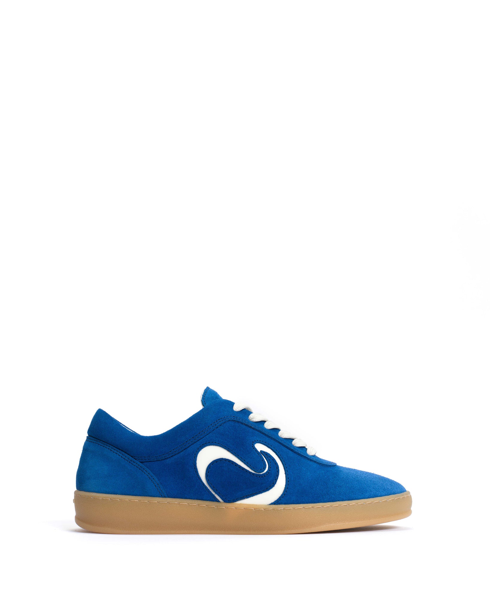 Blaire Calf suede & polished soft calf Electric blue & sand white - Anonymous Copenhagen