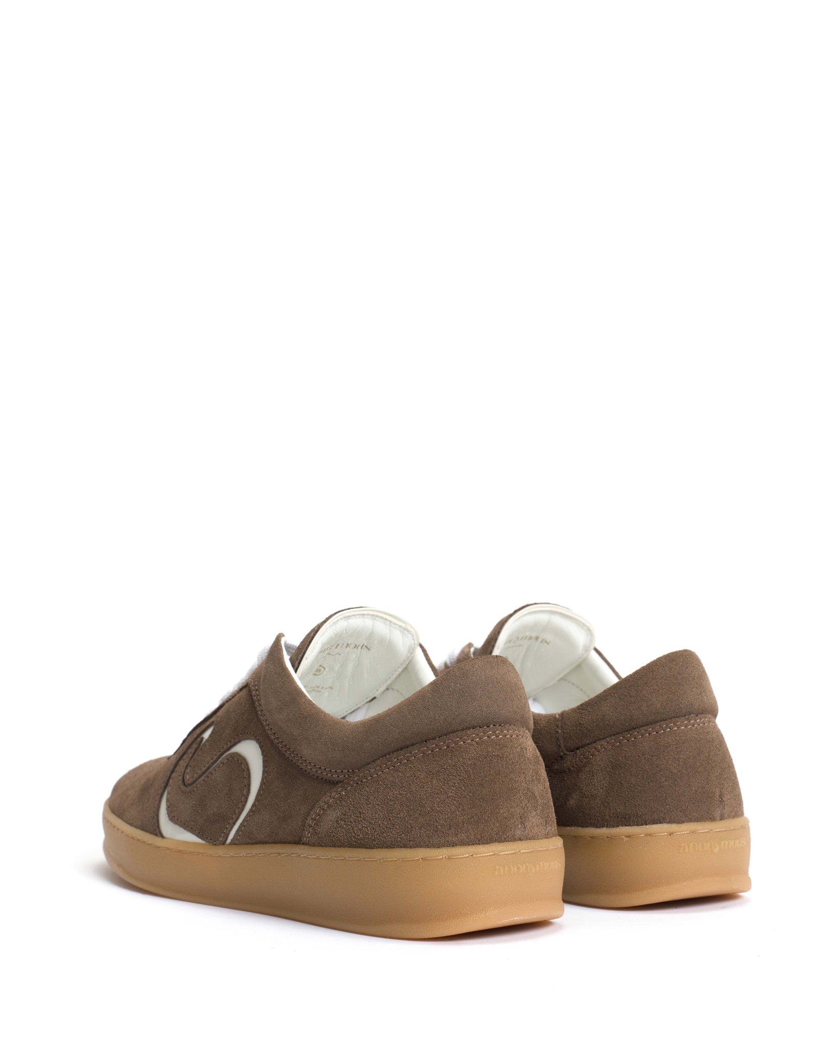 Blaire Calf suede & polished soft calf Dark taupe & white sand - Anonymous Copenhagen