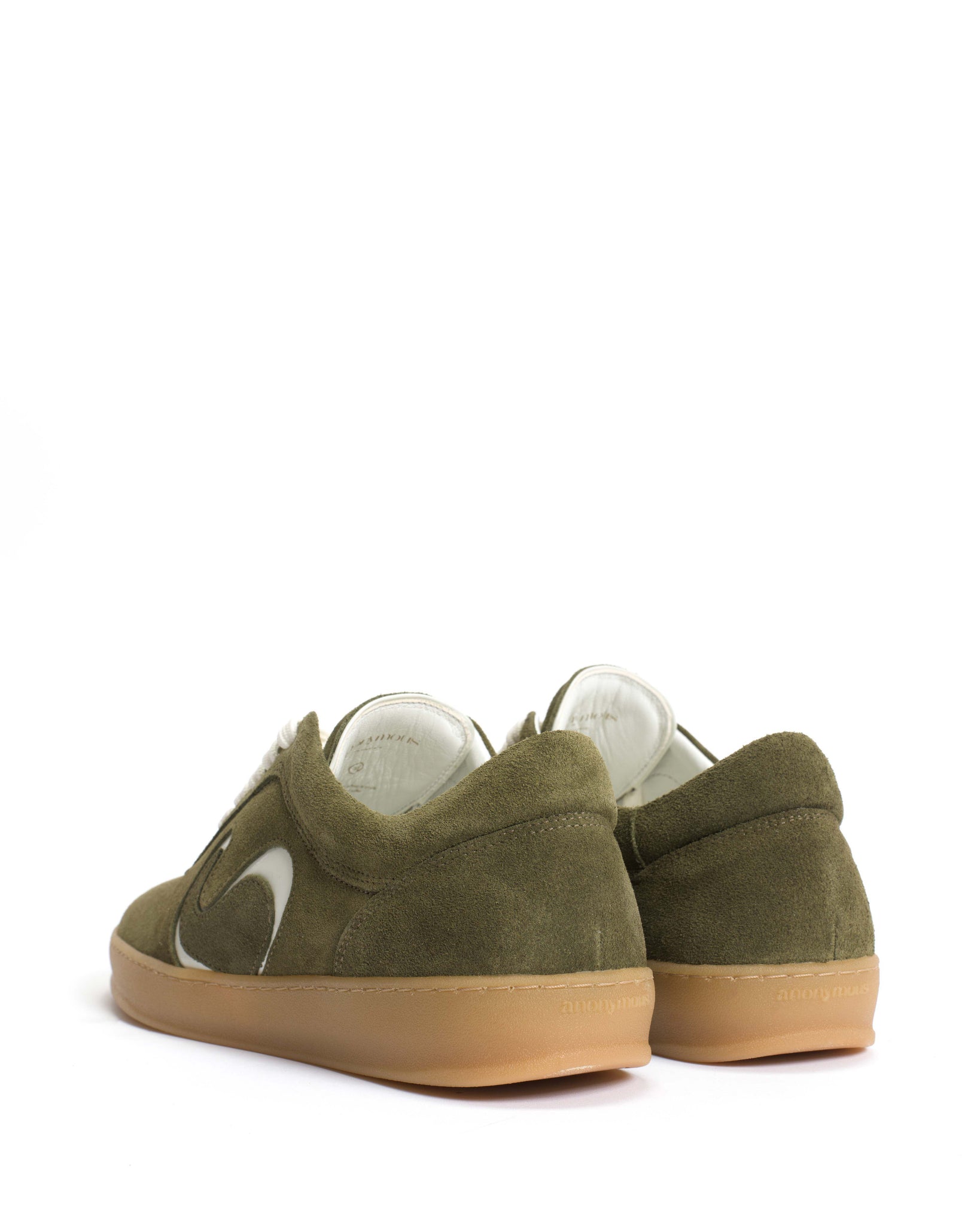 Blaire Calf suede & polished soft calf Olive green & white sand - Anonymous Copenhagen
