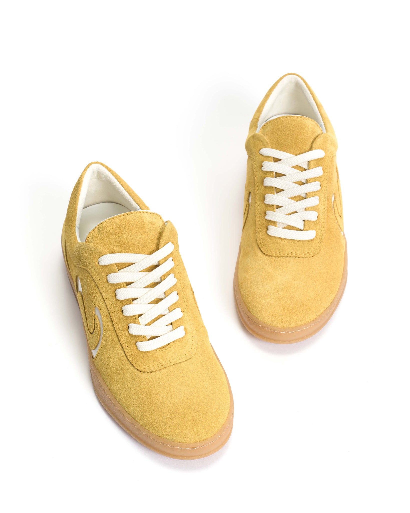 Blaire Calf suede & polished soft calf Pineapple ice & sand white - Anonymous Copenhagen