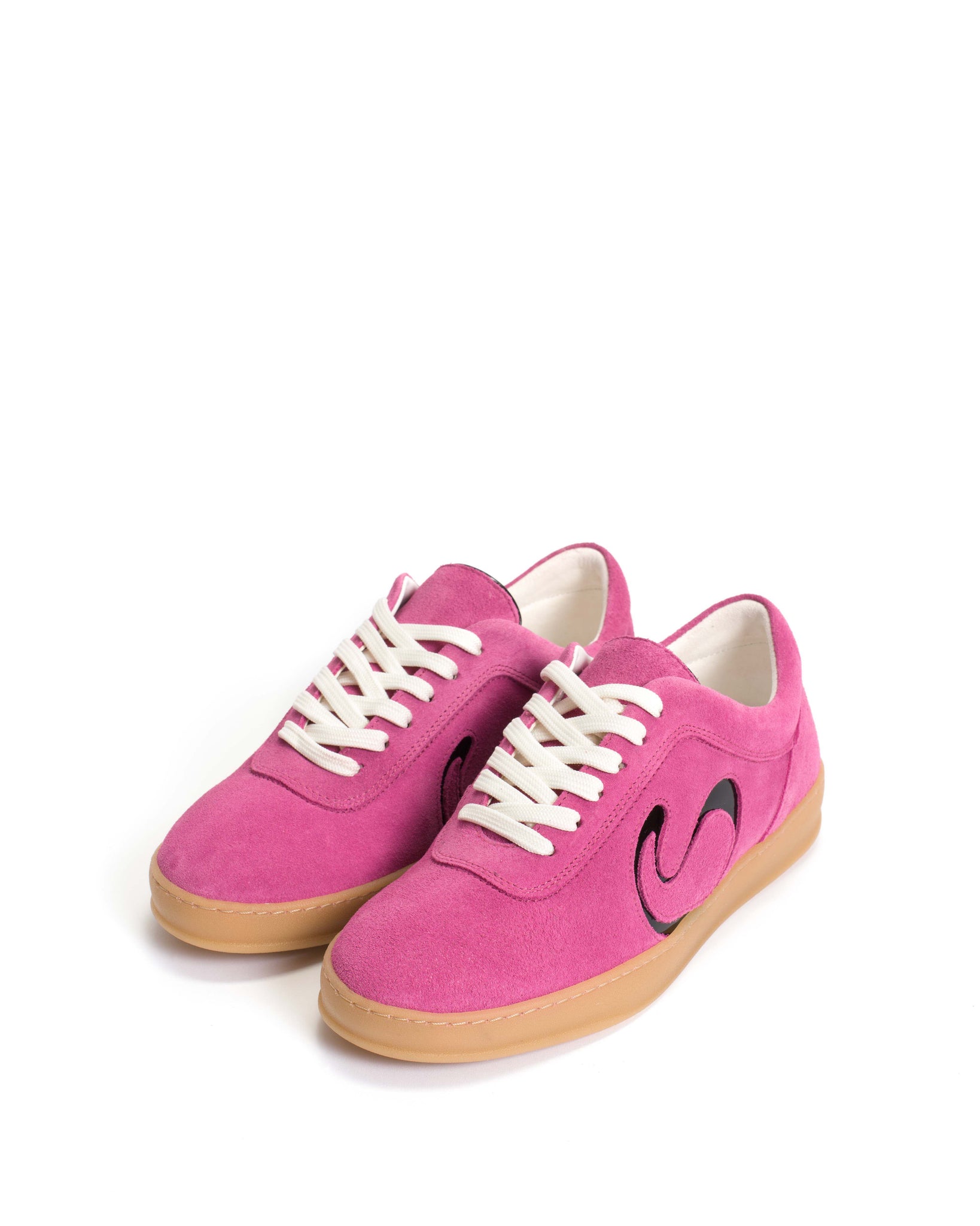 Blaire Calf suede & polished soft calf Raspberry sorbet & black - Anonymous Copenhagen