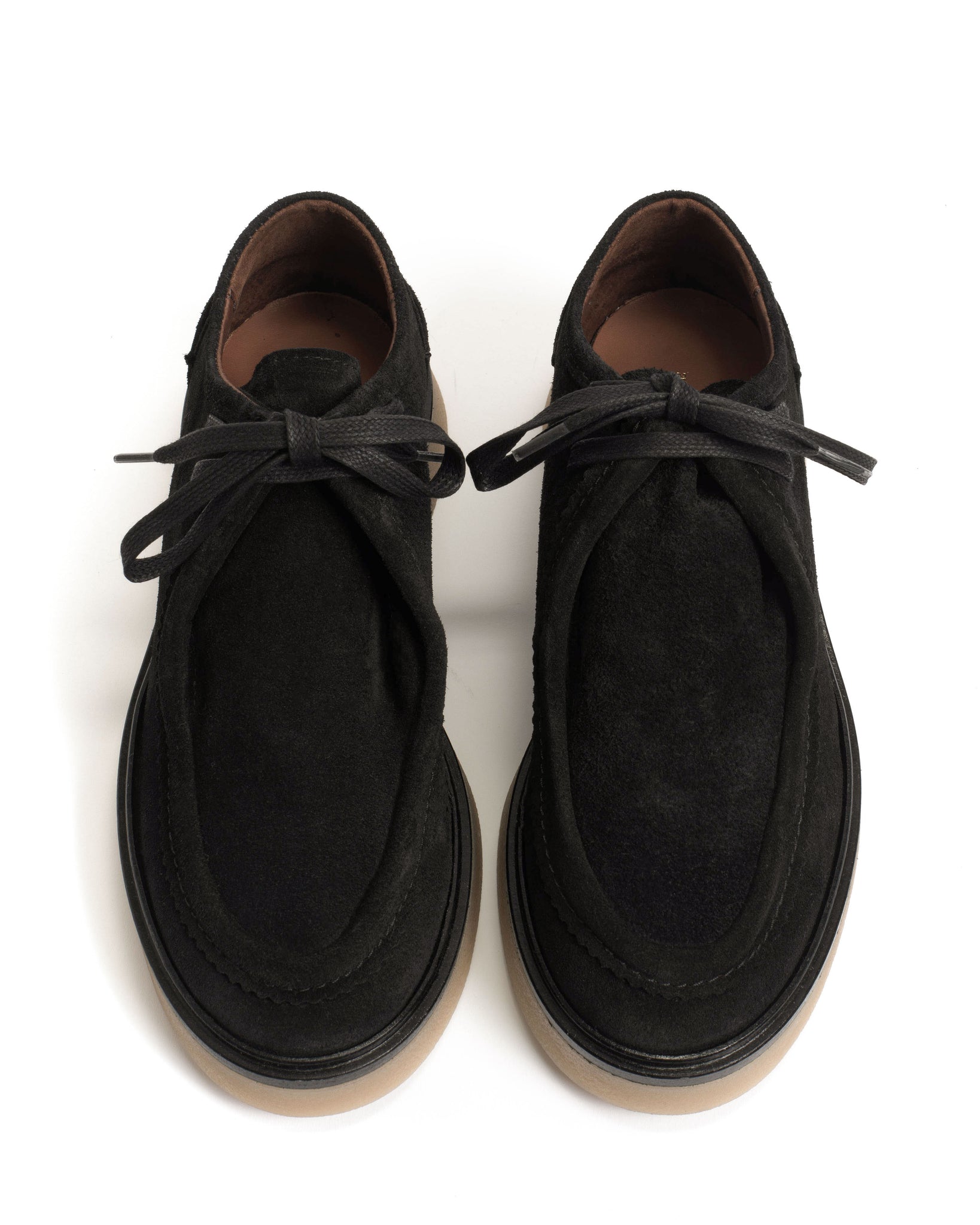 Chez flat platform Calf suede & Sole Black & natural - Anonymous Copenhagen