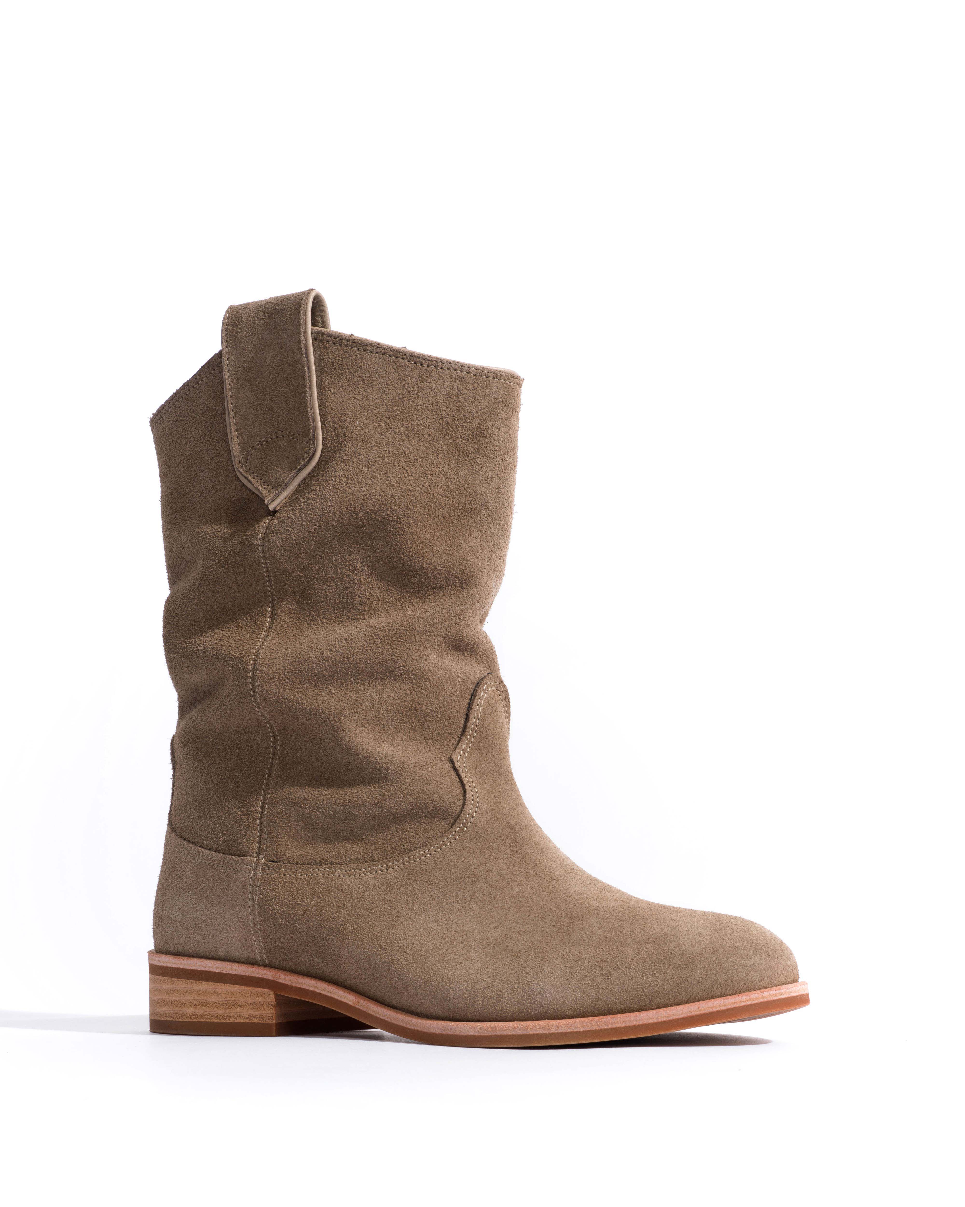 Claudia Calf suede Mushroom