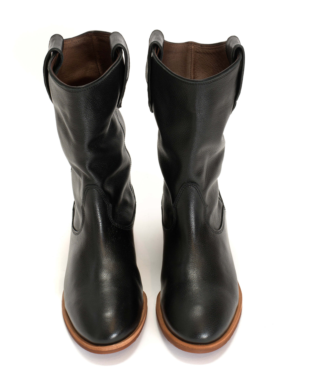 Claudia Pebbled soft calf Black
