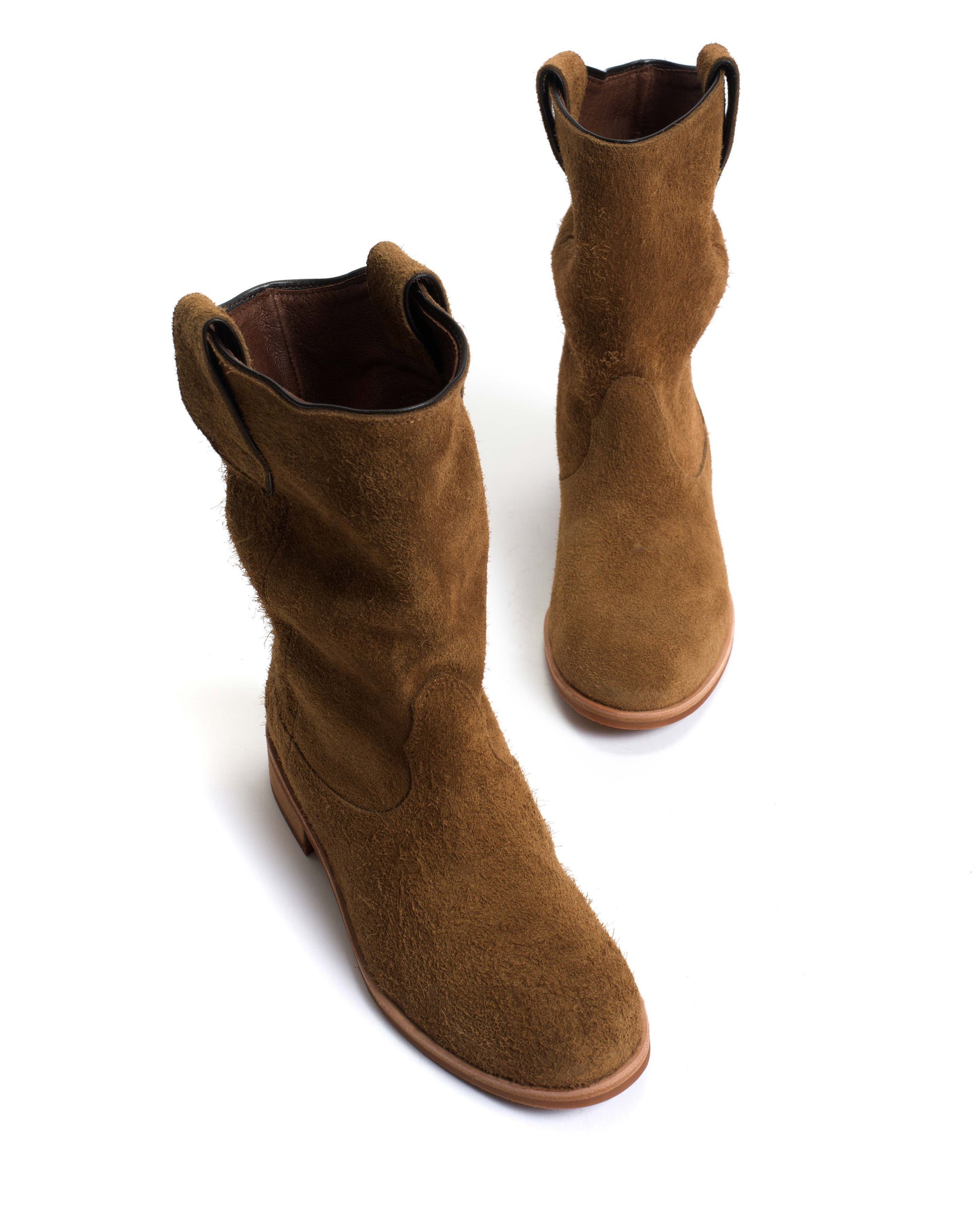 Claudia Plushed calf suede Cinnamon - Anonymous Copenhagen