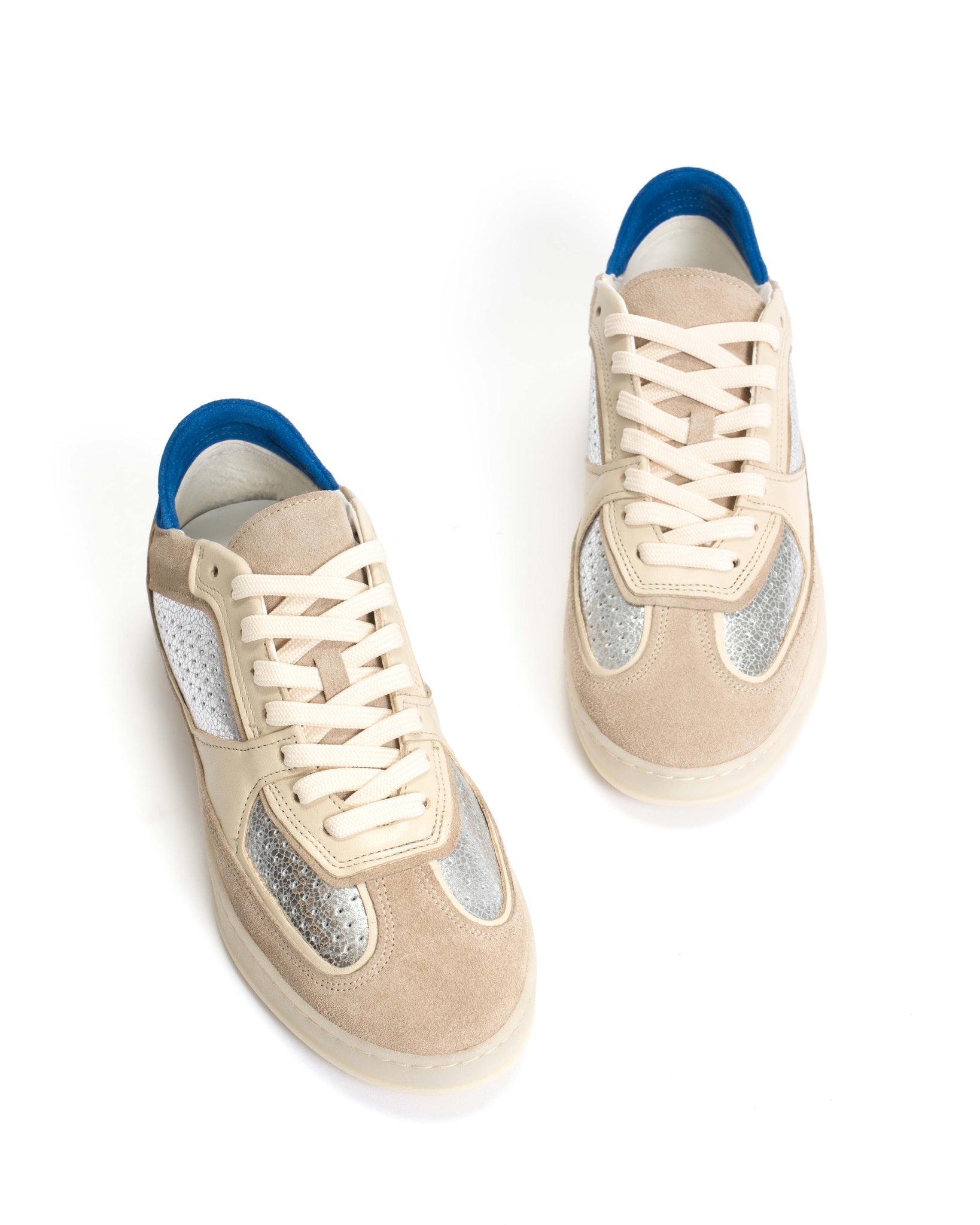 Dabbie Calf suede White sand & silver mix
