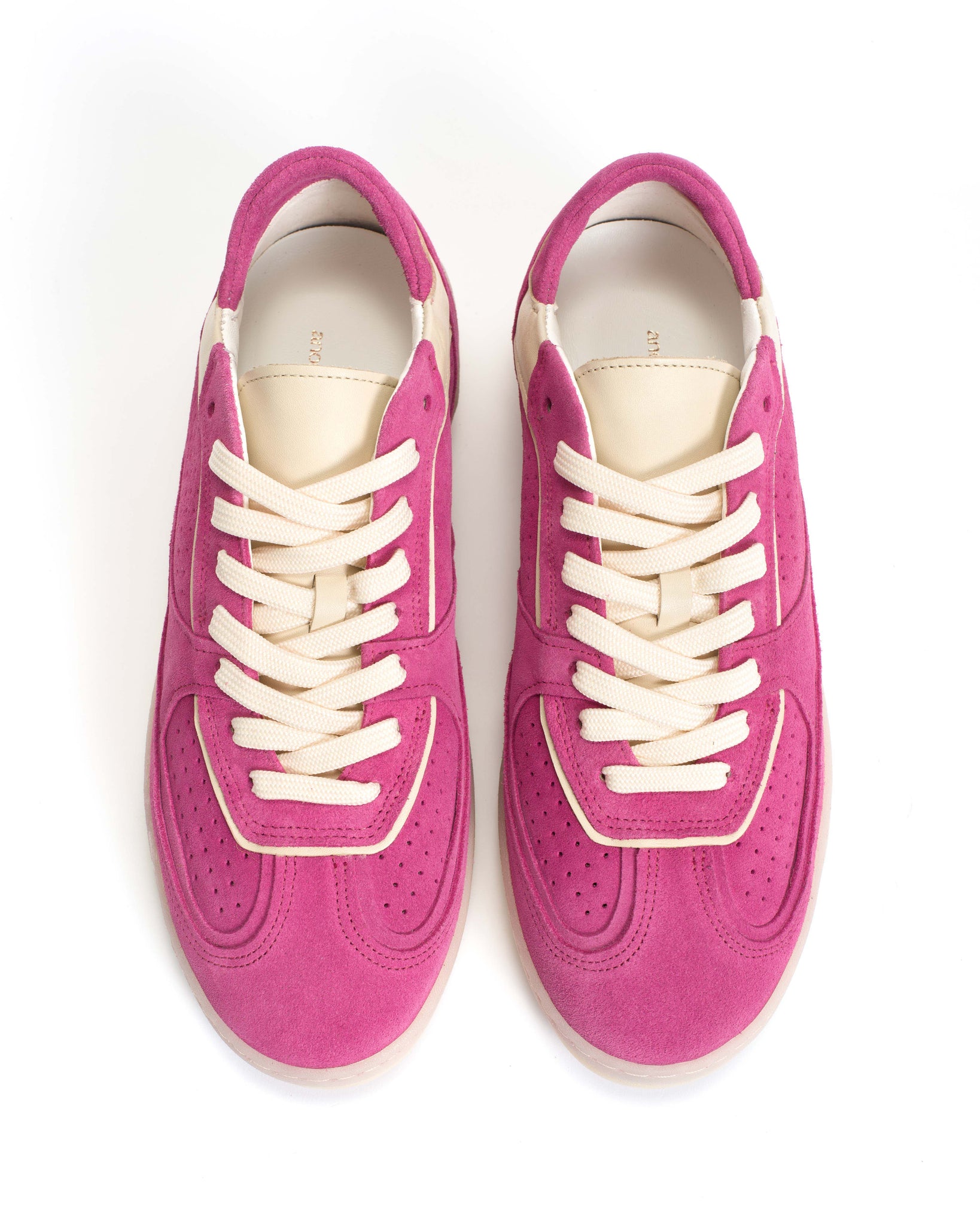 Dabbie Calf suede & sleek leather Raspberry sorbet & white sand - Anonymous Copenhagen